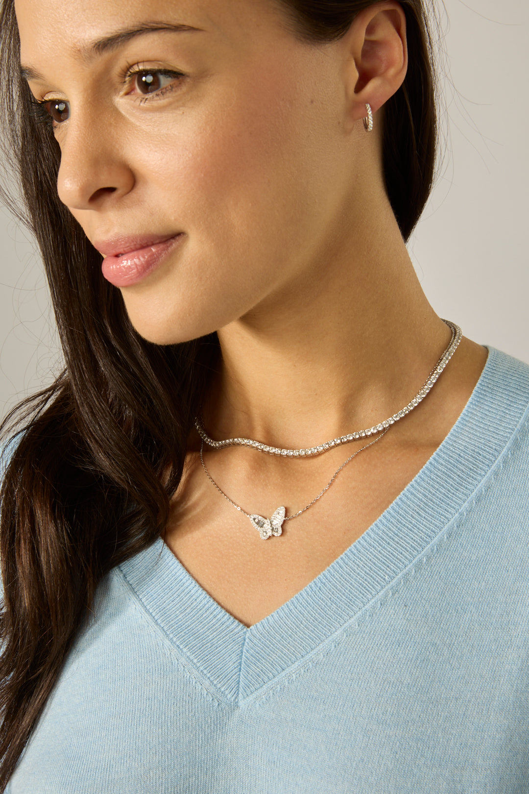 14KW Diamond Huggies-Earrings-Sorte-Susan Saffron Jewelry