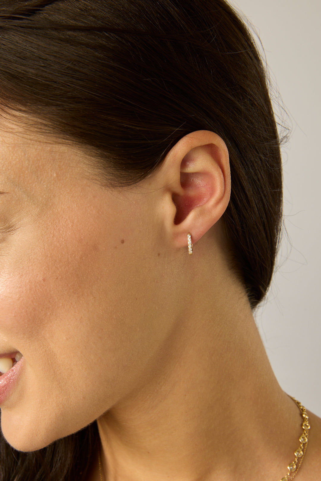 14KY Diamond Huggies