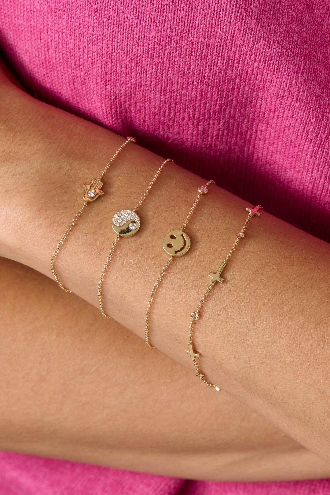 14KY Cross Station Bracelet - Image 2 | Bracelet | Susan Saffron Jewelry