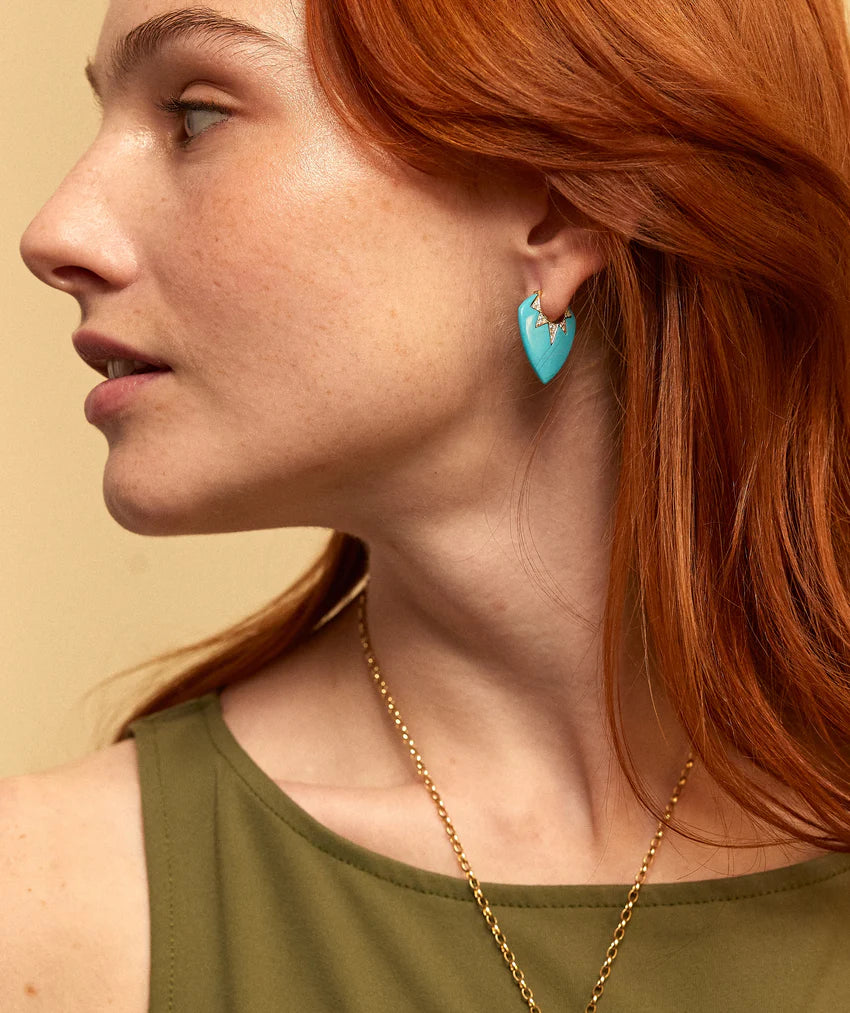 18KY Gold Classic Guitar Pick Earrings