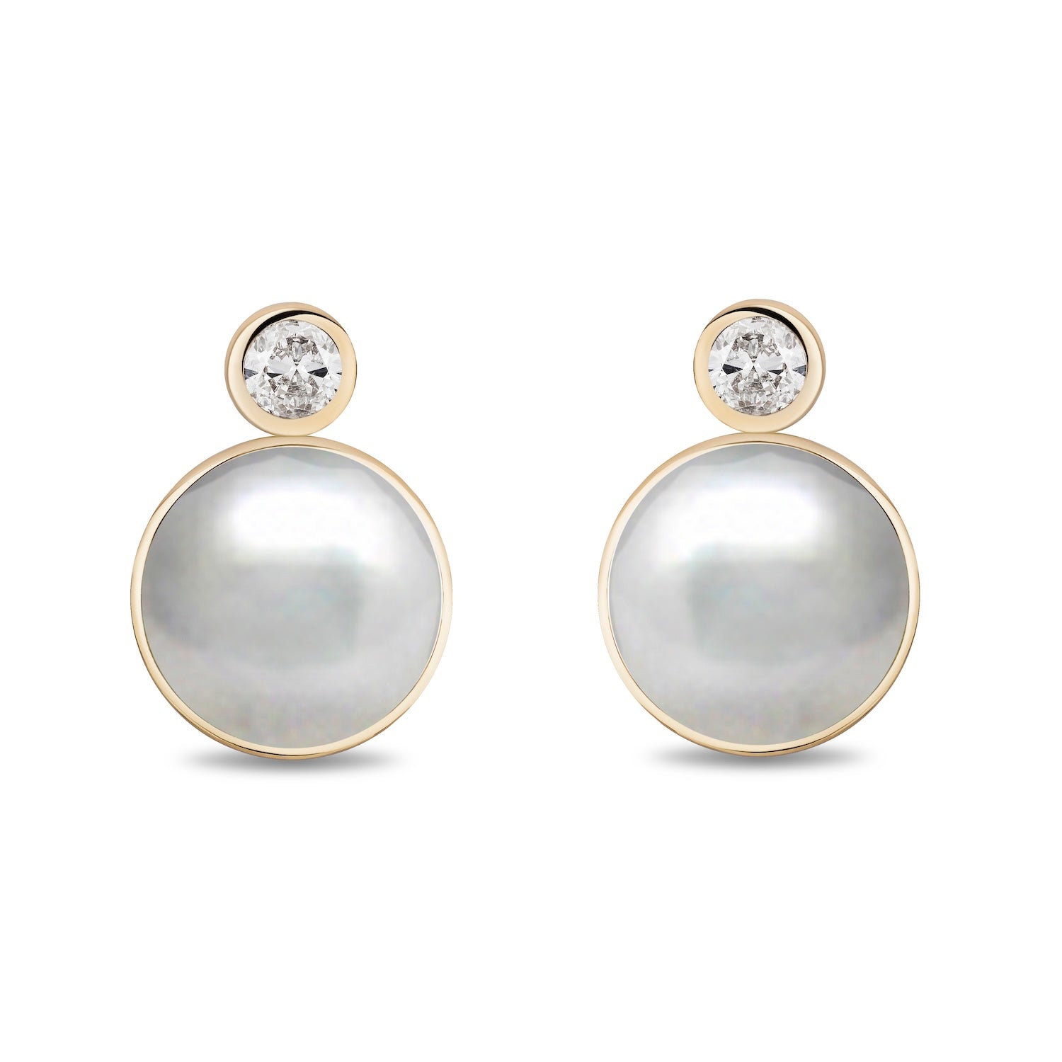 14KY Siren Studs Pearl