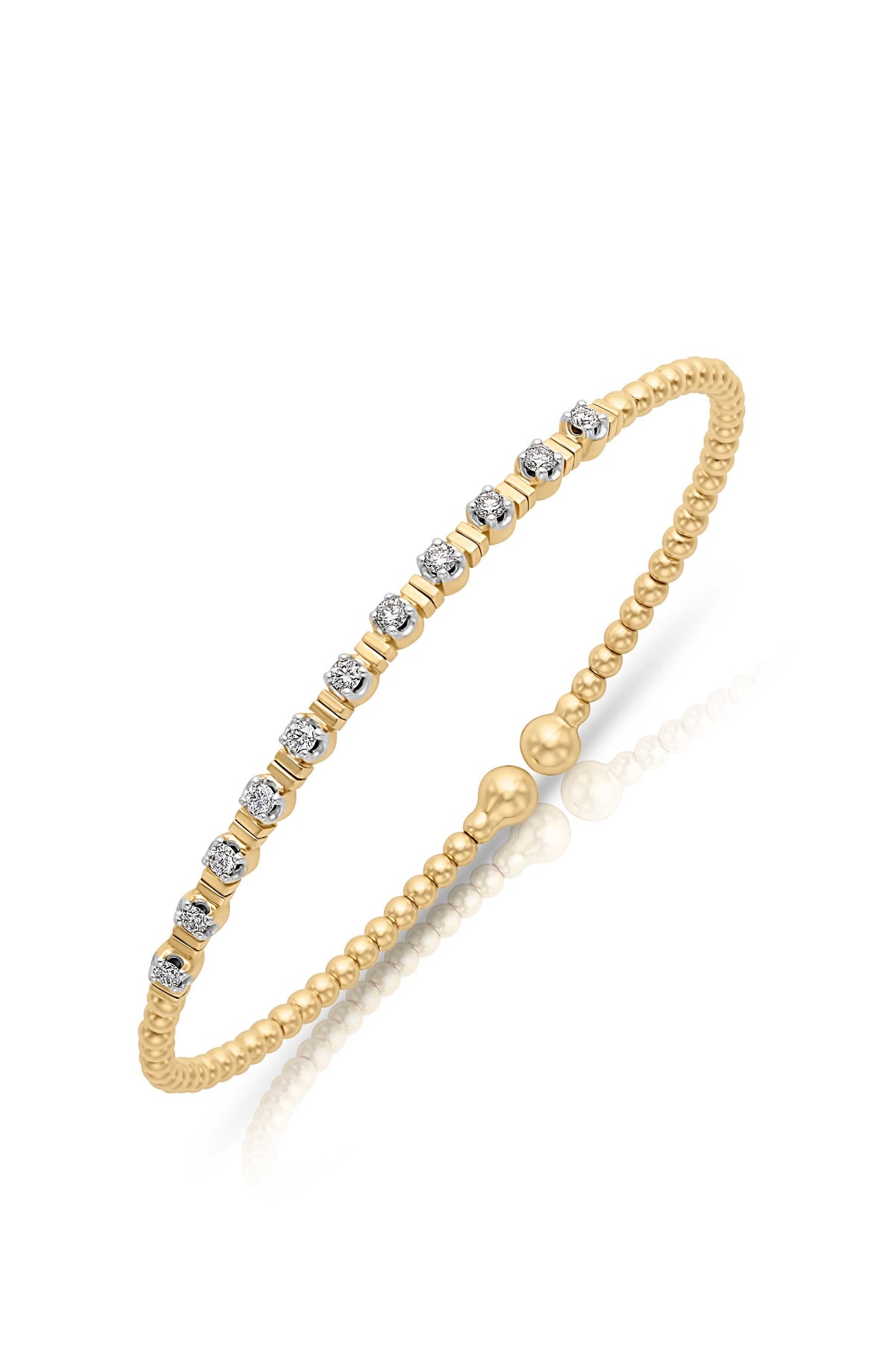 14KY Bujukan 11 Diamond Station Bracelet
