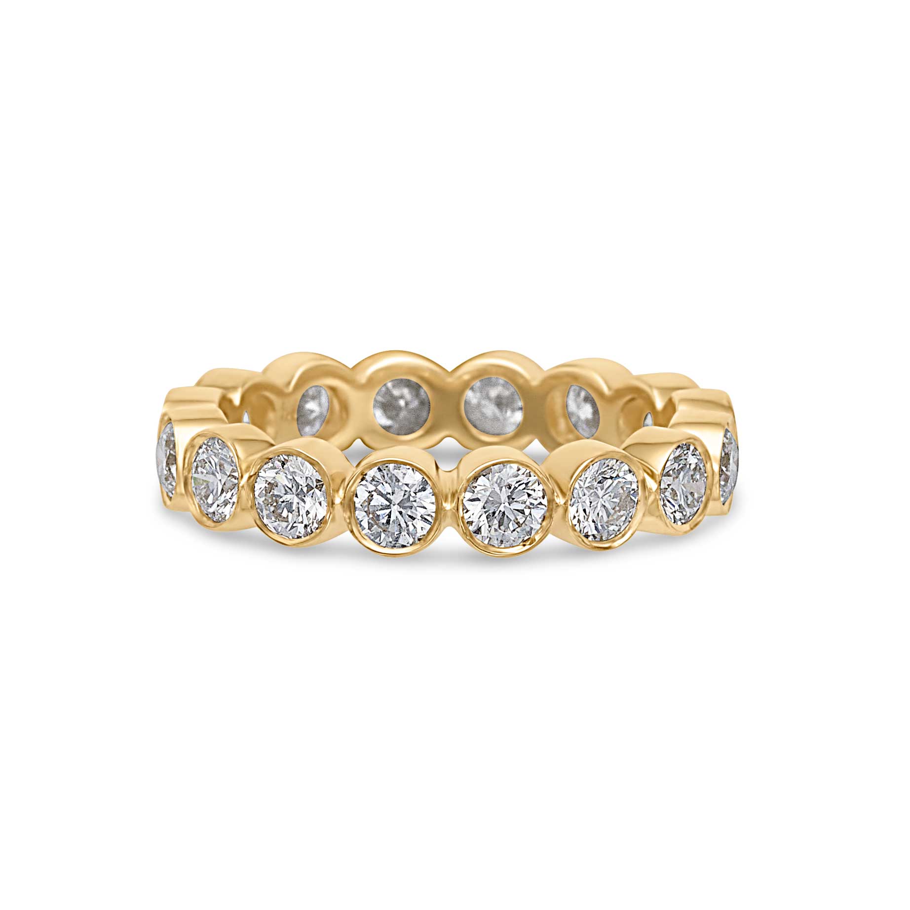 14KY Bezel Diamond Eternity Band