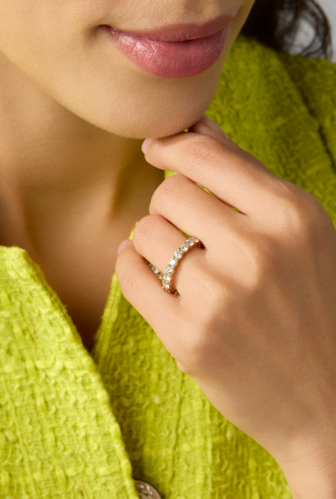 14K 3mm Diamond Band