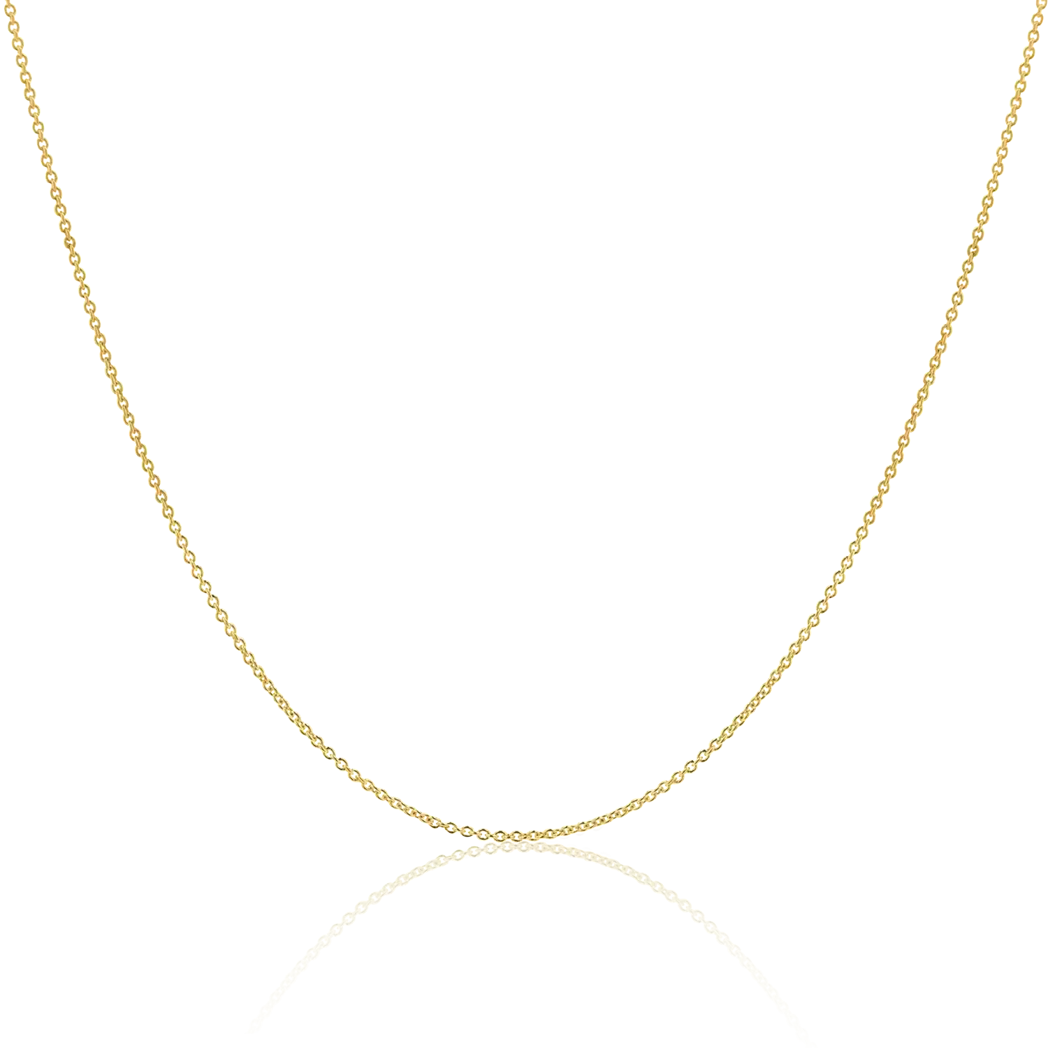14KY Gold 1.3 mm Cable Chain, 18"