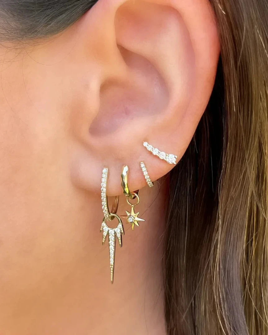 14KY Long Love Explosion Starburst Charms