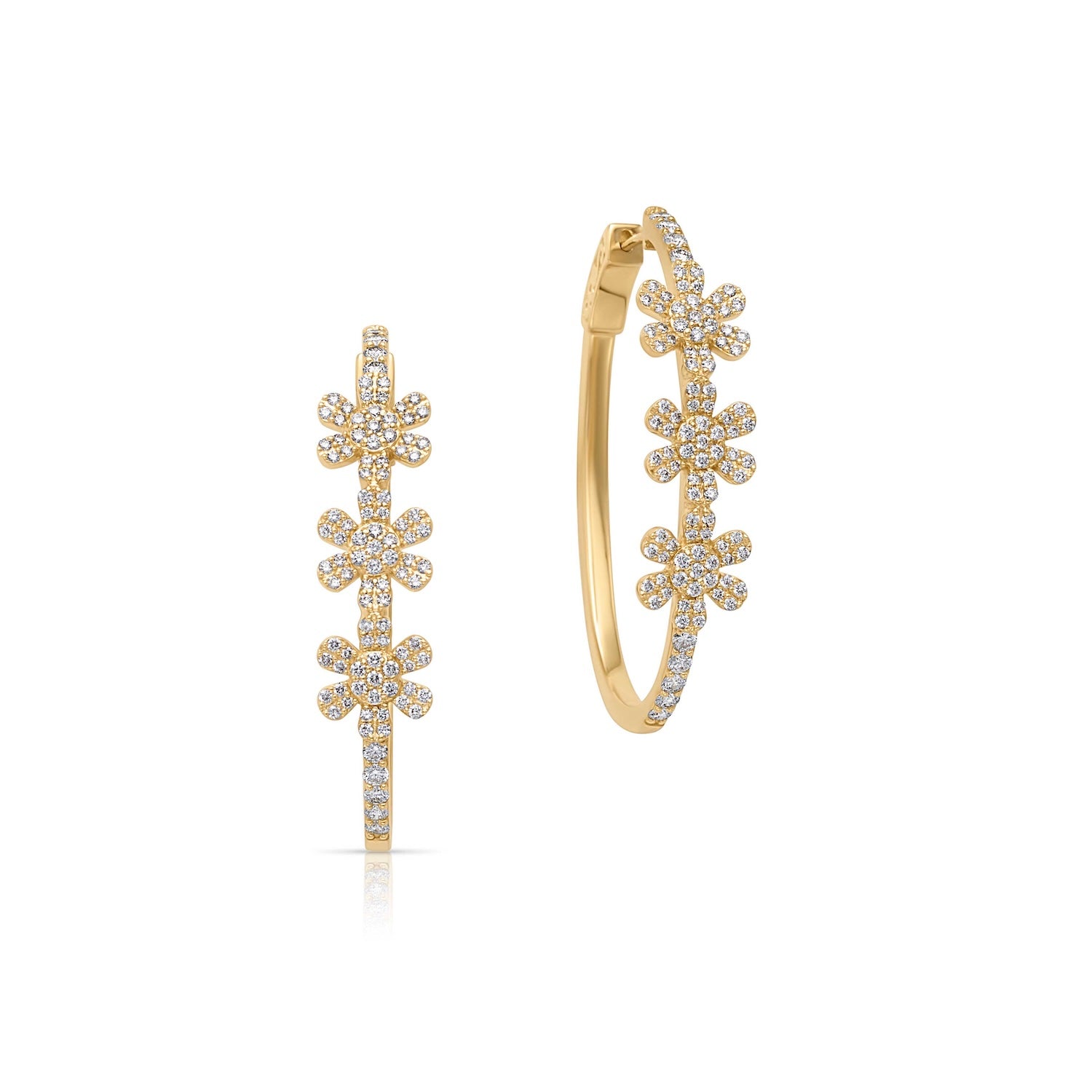 14KY Flower Station Oval Hoops