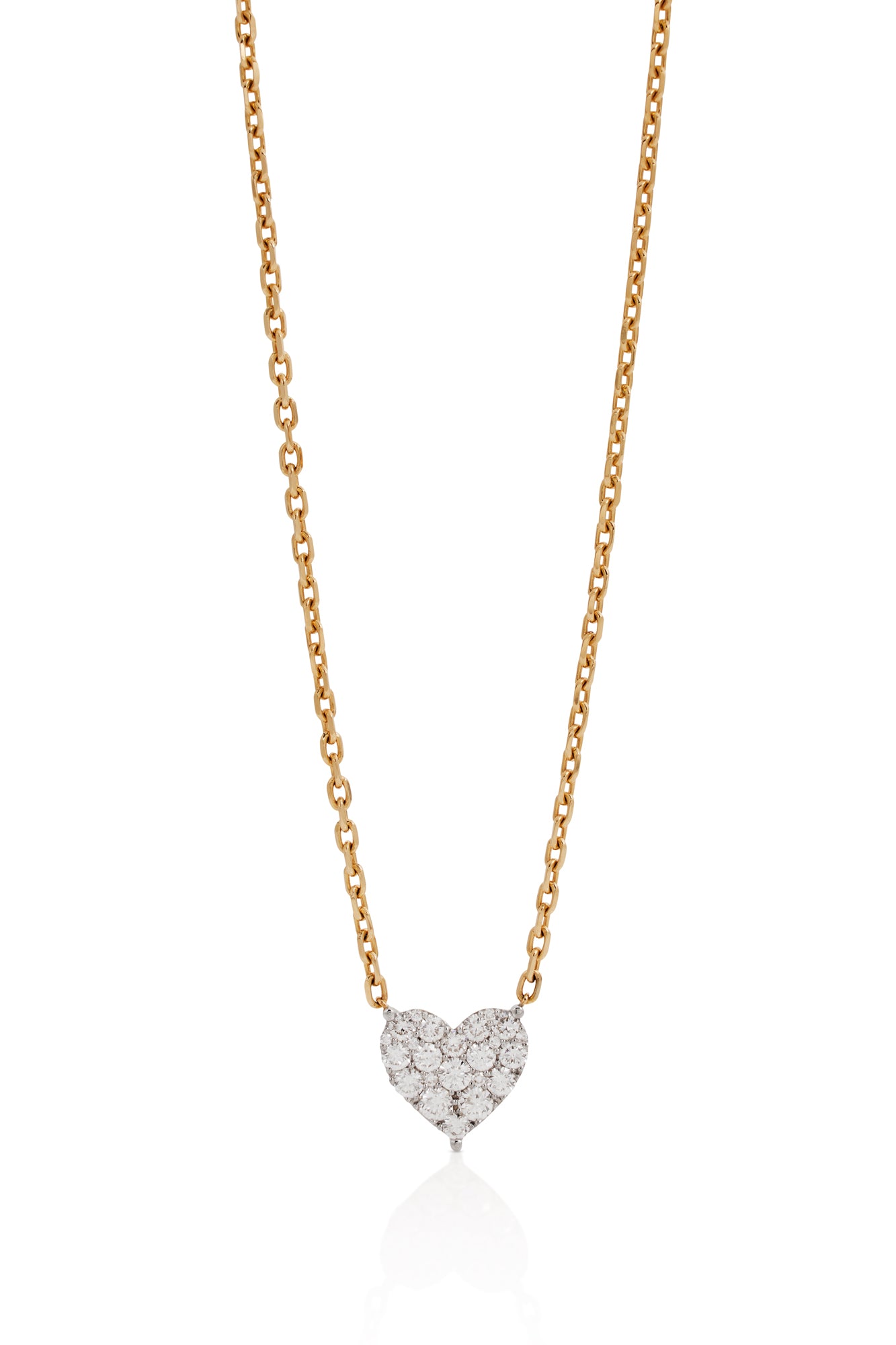 14KY Diamond Heart Necklace-Necklaces-Trilogy-Susan Saffron Jewelry