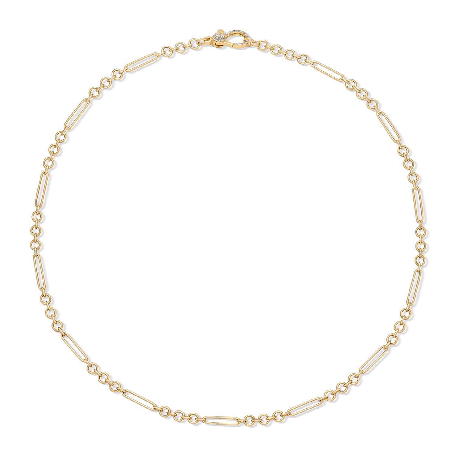 14KY Small Mixed Link Necklace