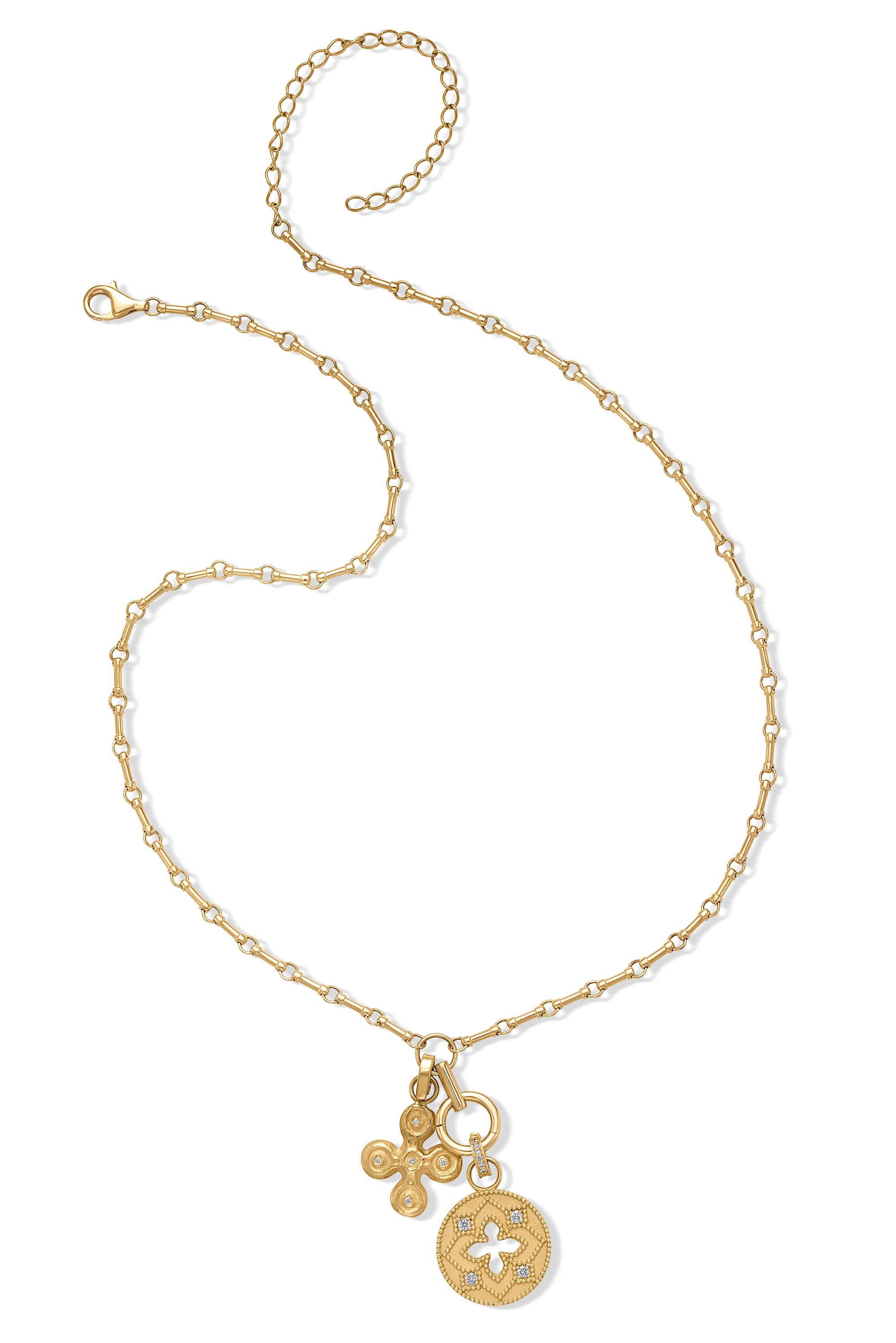 14KY Bar Chain with Circle Links - 14K Yellow Gold - Necklace - by Trilogy - Susan Saffron Jewelry Dallas