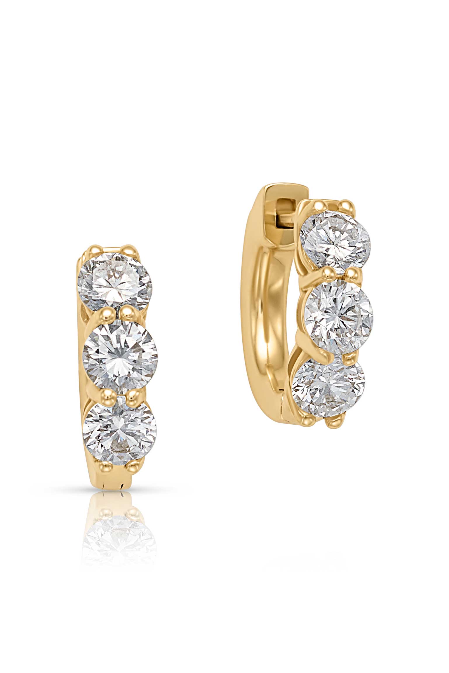 14K Diamond Anne Huggies