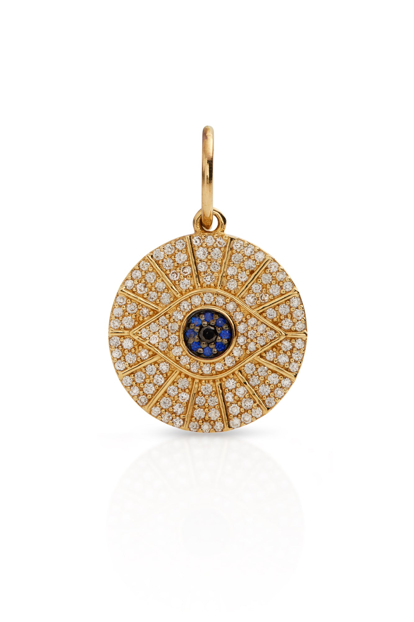 14KY Diamond Blue Evil Eye-Charms-Saffron Jewelry-Susan Saffron Jewelry