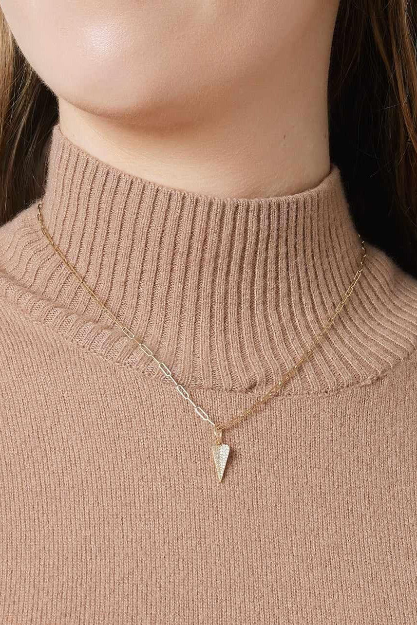 14KY Mini Pave Folded Heart Charm-Charms-Sorte-Susan Saffron Jewelry