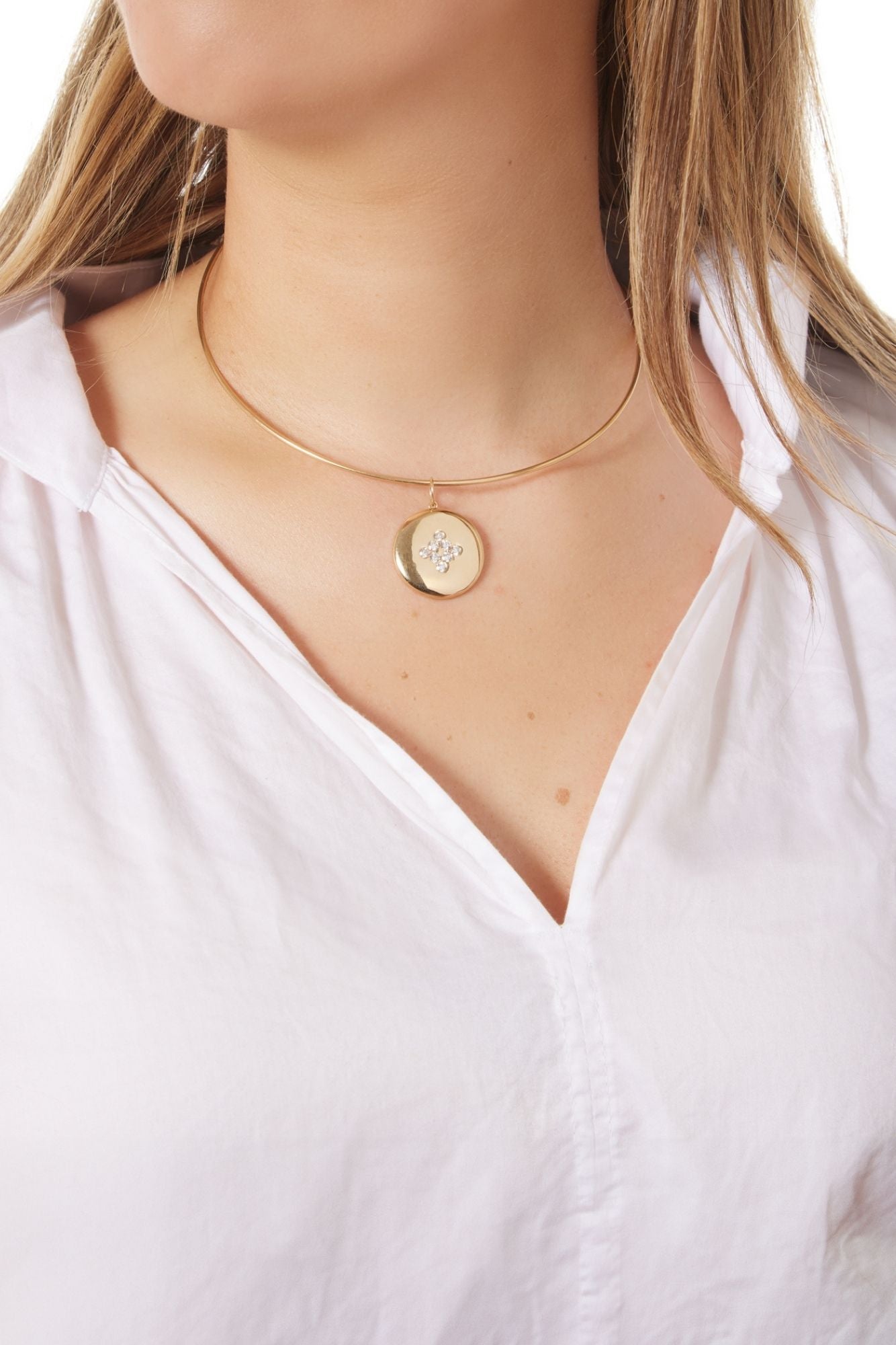 14KY Diamond Cluster Locket