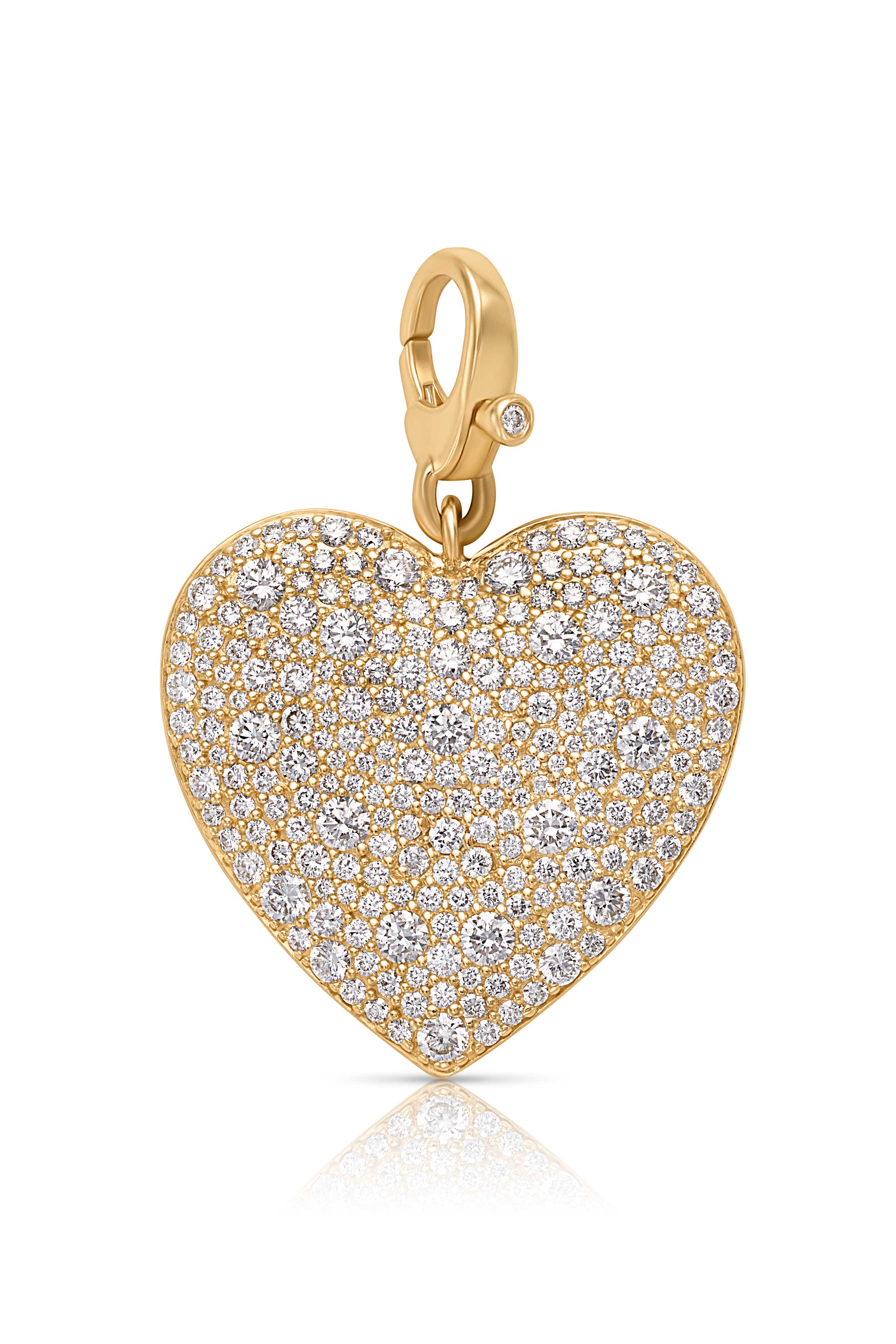 14KY Double Sided Heart Charm