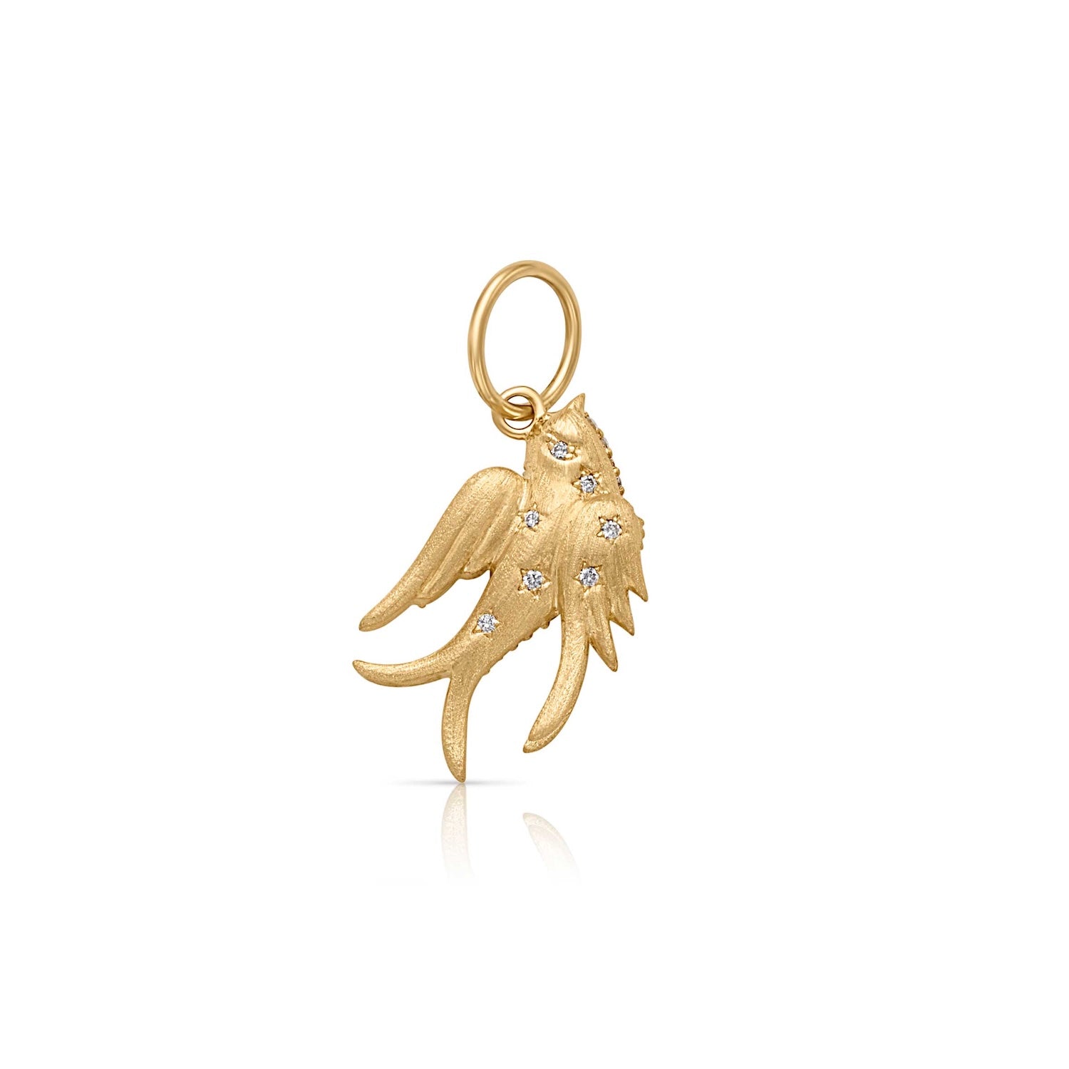 14KY Diamond Dove Charm