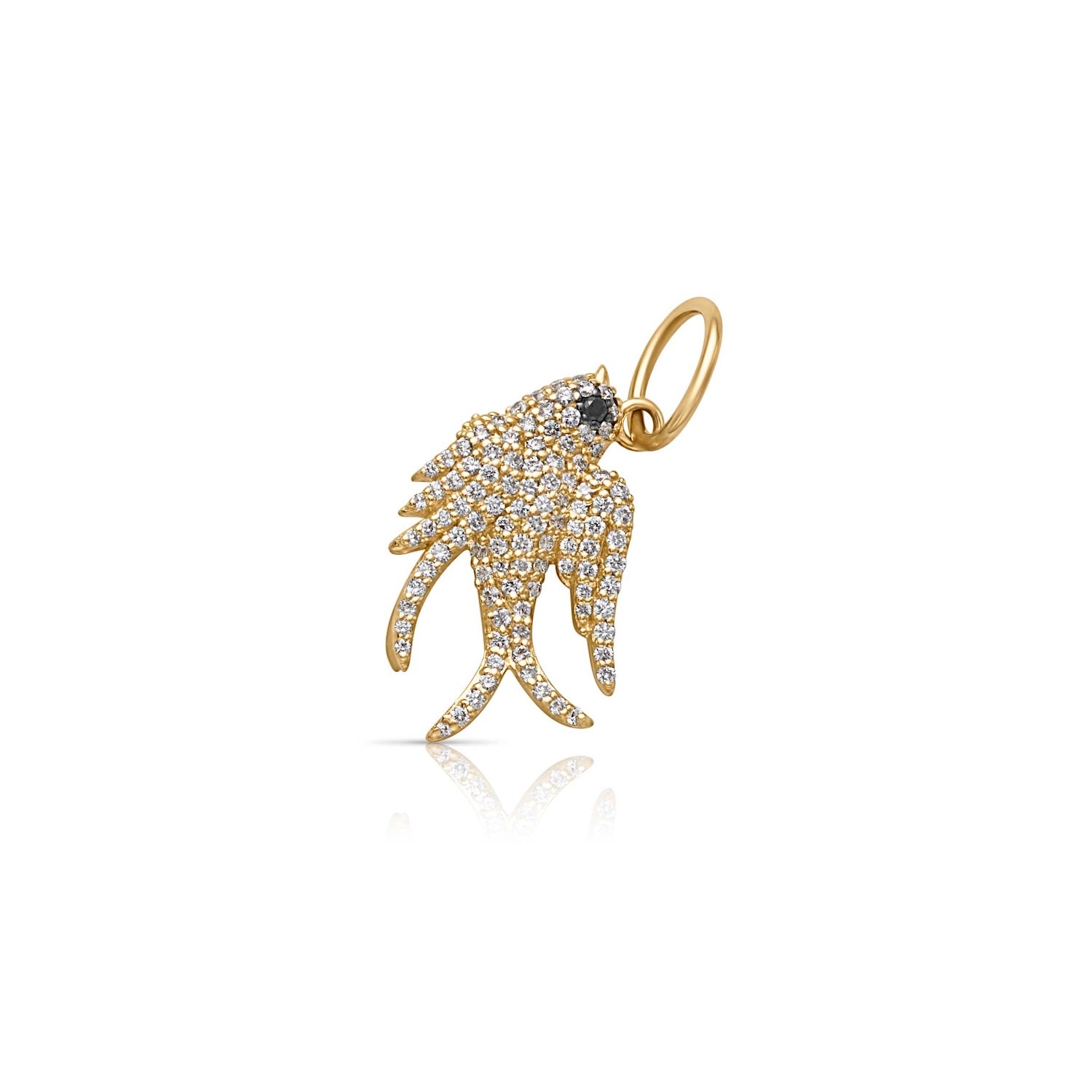 14KY Diamond Dove Charm