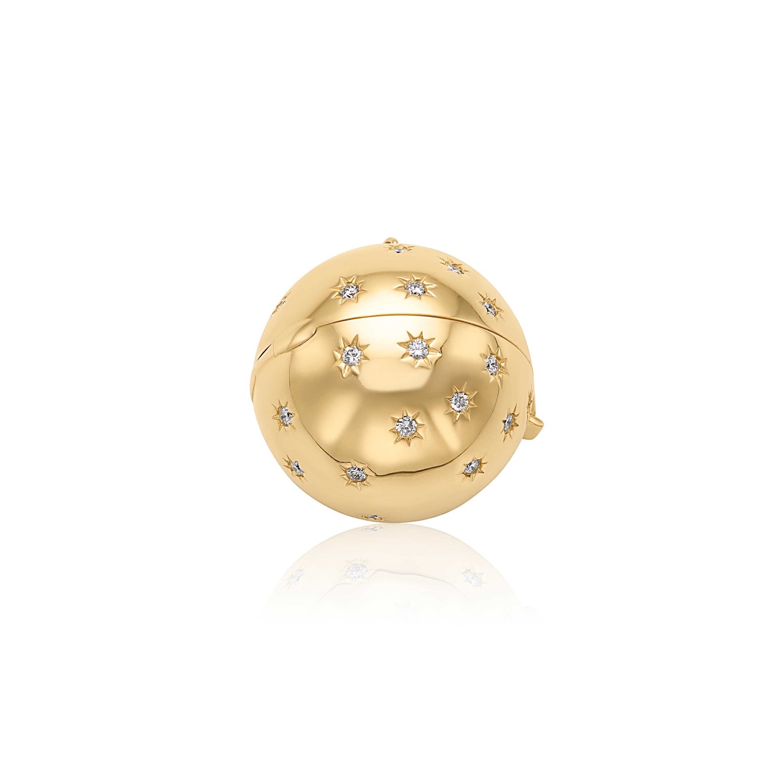 14KY Giant Orb with Diamonds