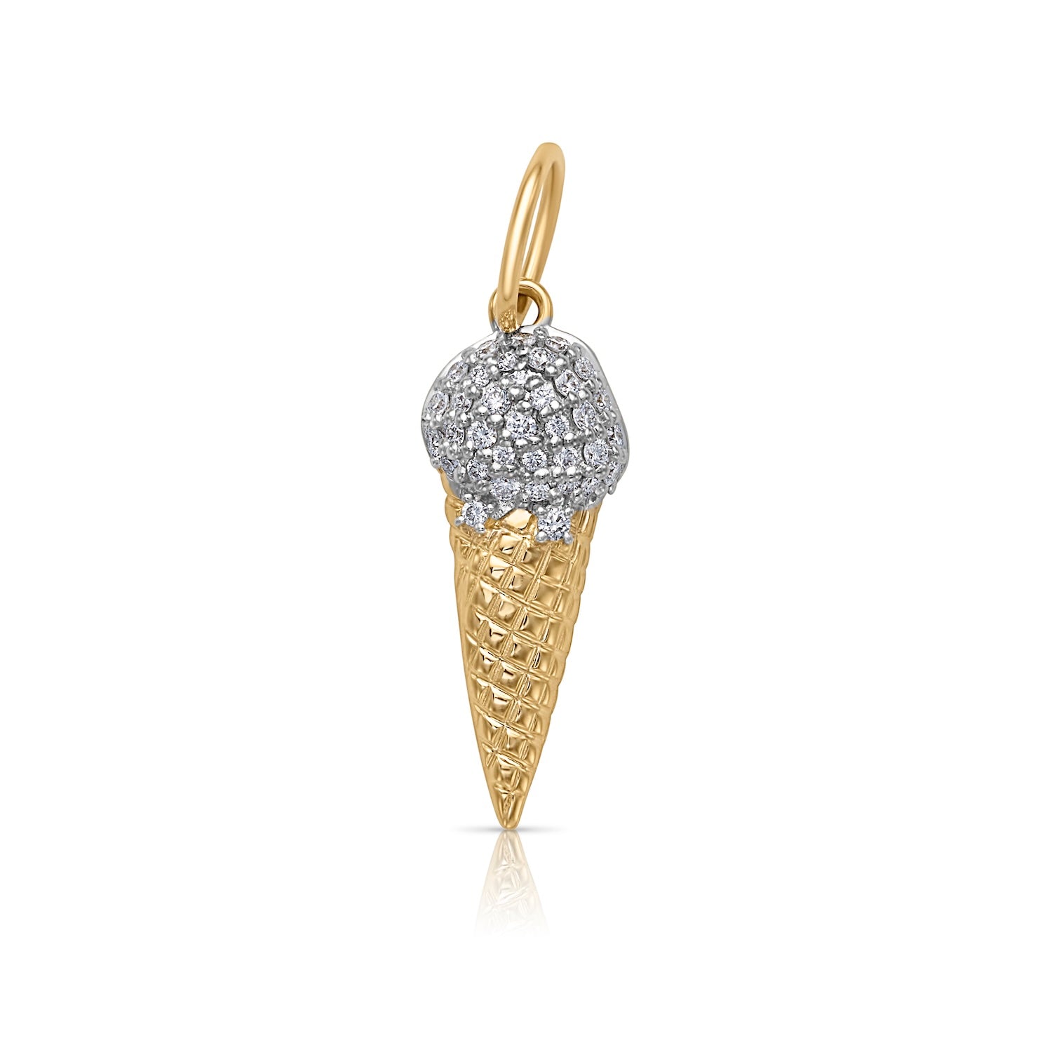 14KY Ice Cream Cone Charm