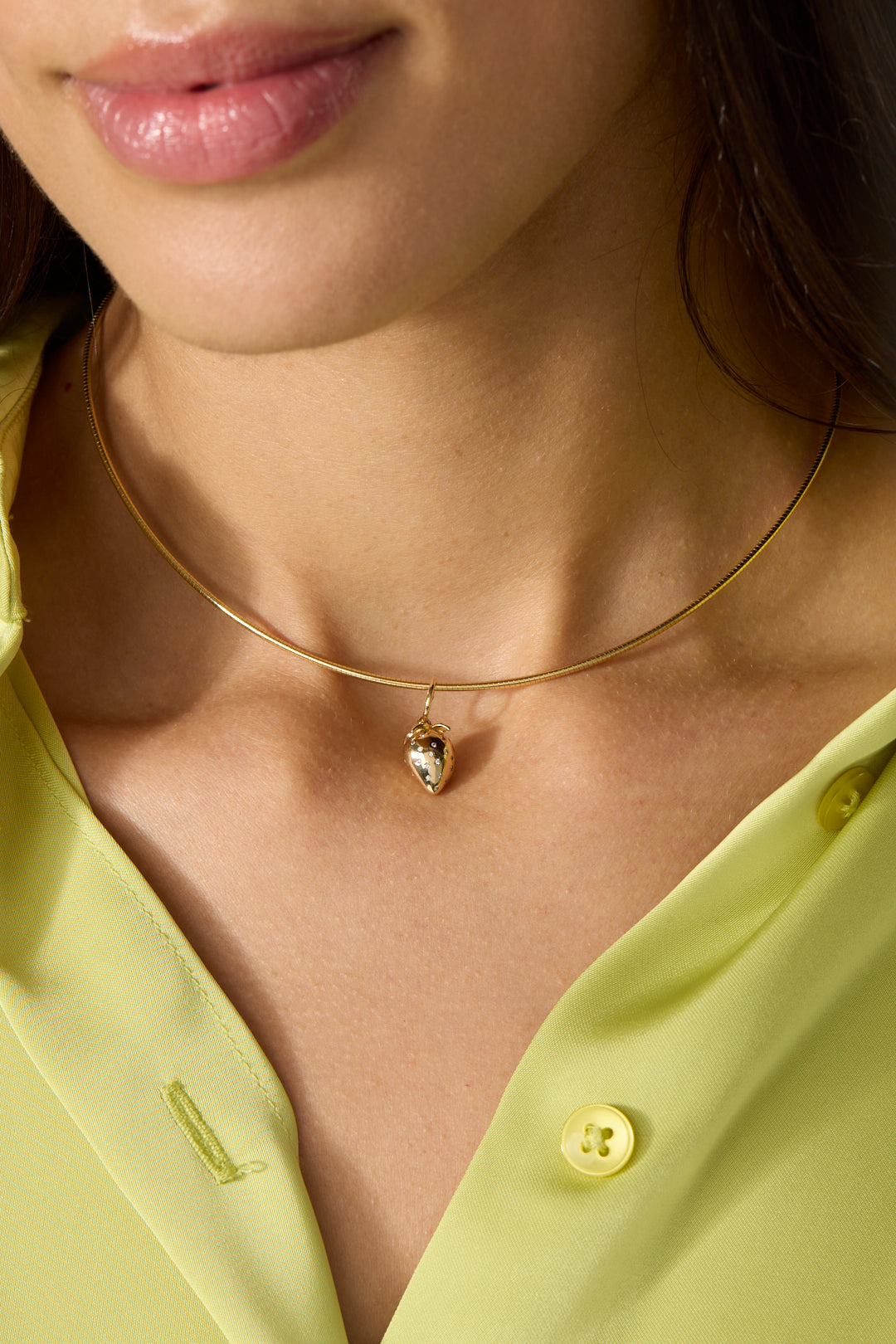 14KY Diamond Strawberry Charm