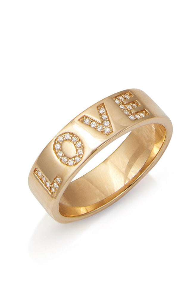 14KY Diamond Love Cigar Band