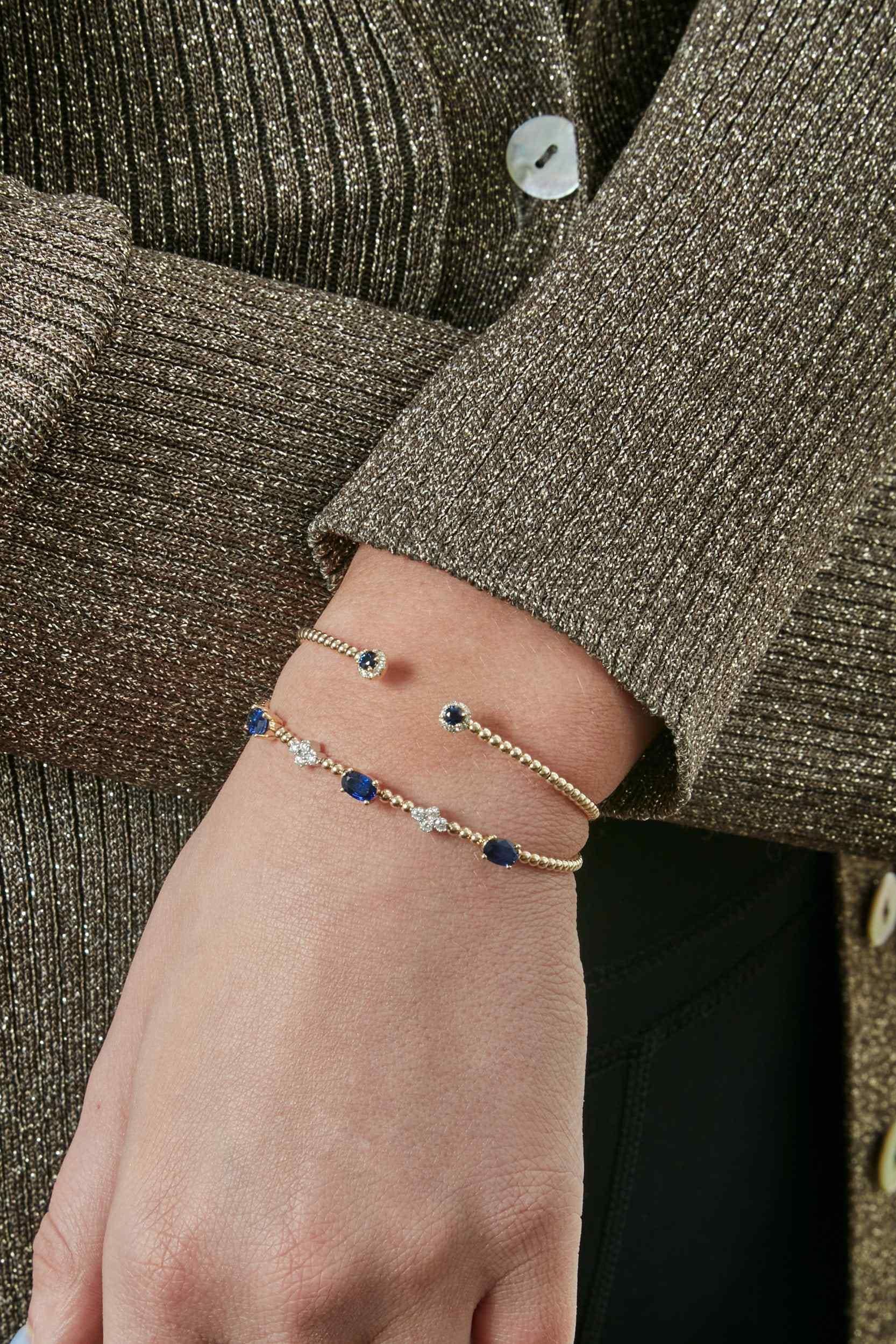 14KYW Gold Bujukan Diamond Bangle-Bracelets-Gabriel & Co.-Susan Saffron Jewelry