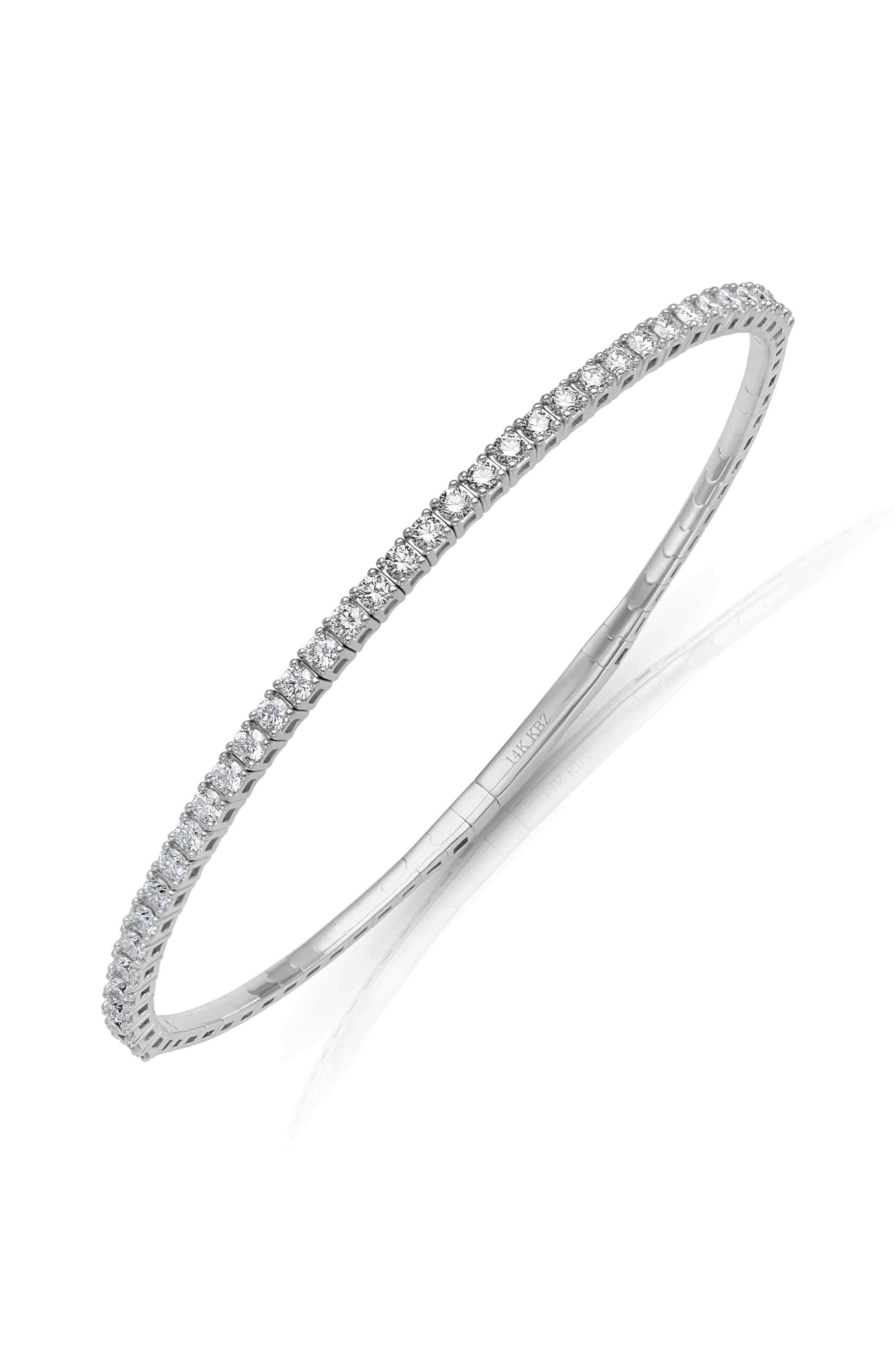 14KW Dia Flex Bracelet 1.40ctw-Bracelets-Gemma-Susan Saffron Jewelry