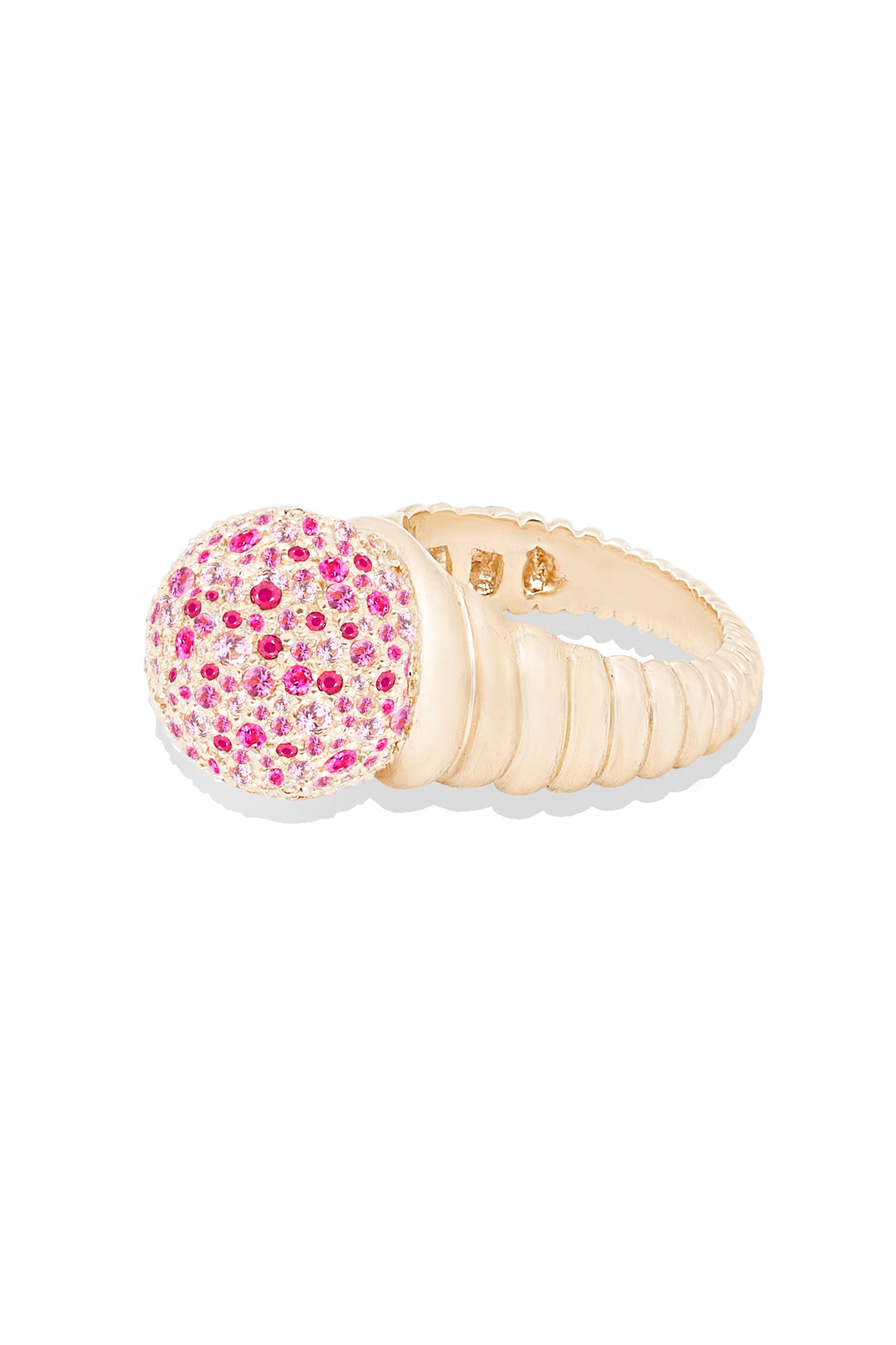 14KY Pink Sapphire Revel Bobble Cocktail Ring-Rings-Campbell + Charlotte-Susan Saffron Jewelry