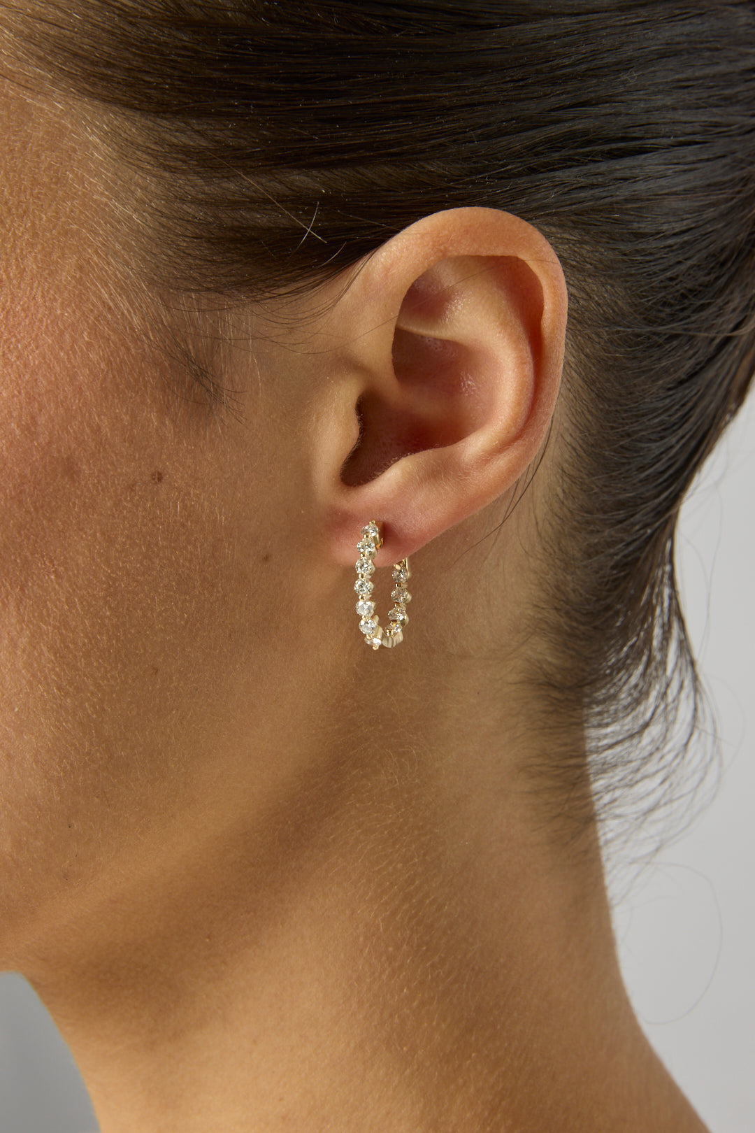 14KY 2 Prong Oval Hoops