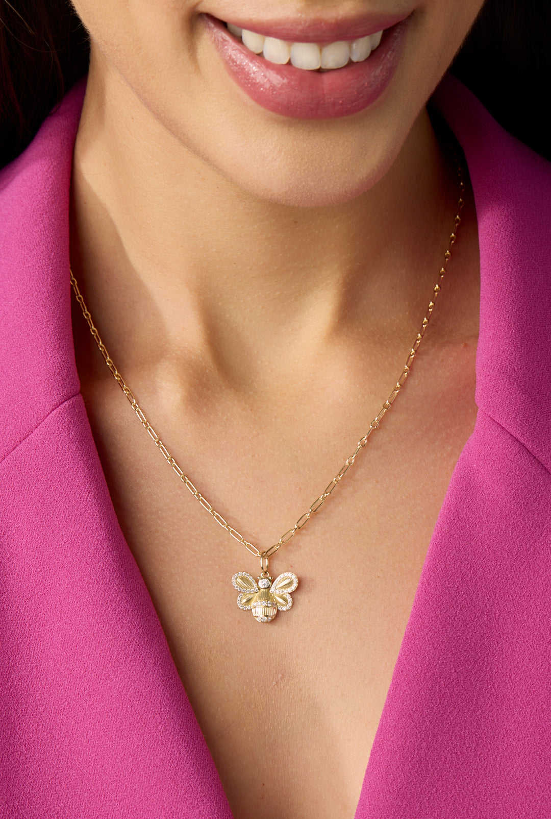 14KY Diamond Bee Charm