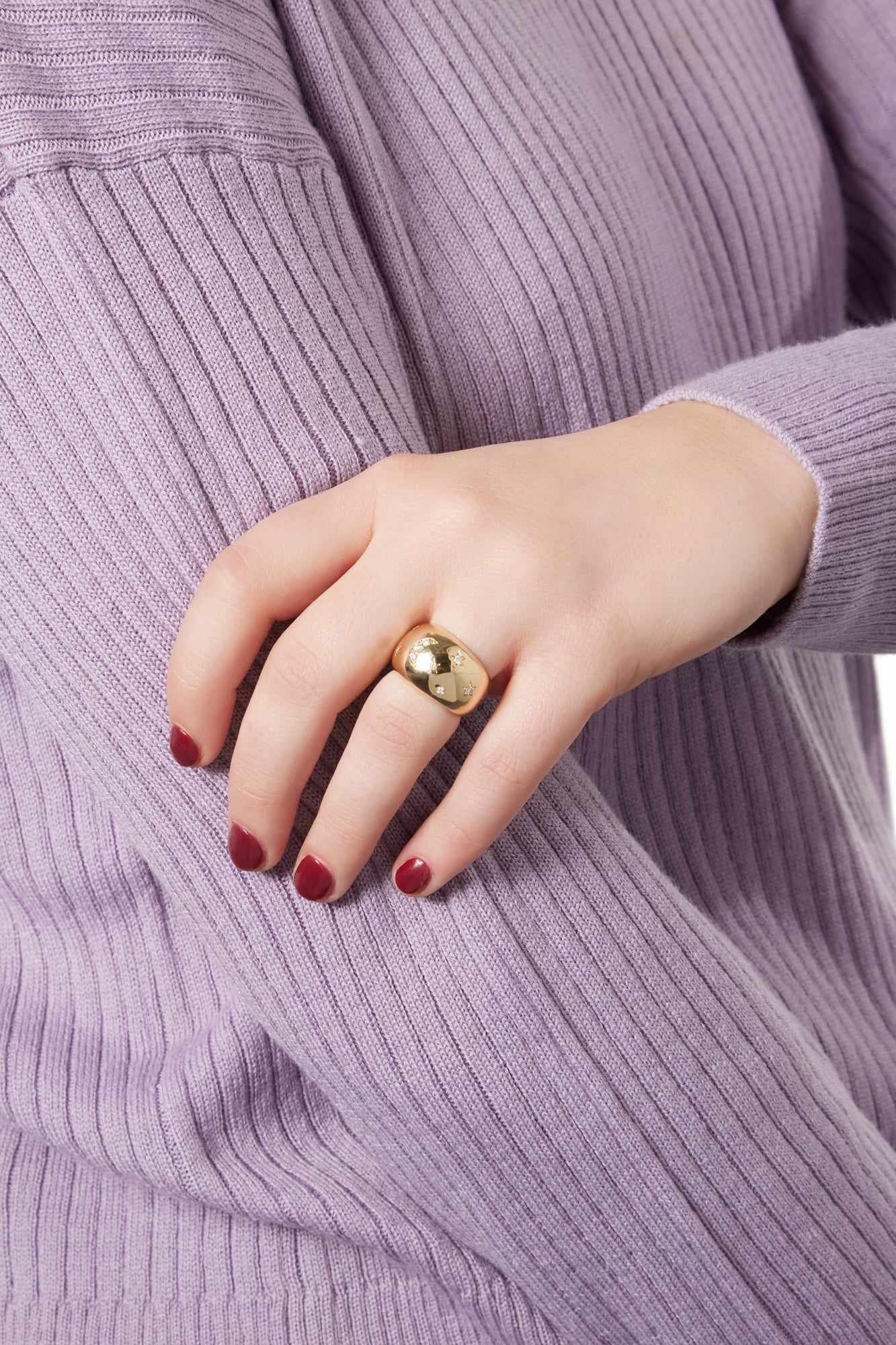 Large Celeste Dome Ring