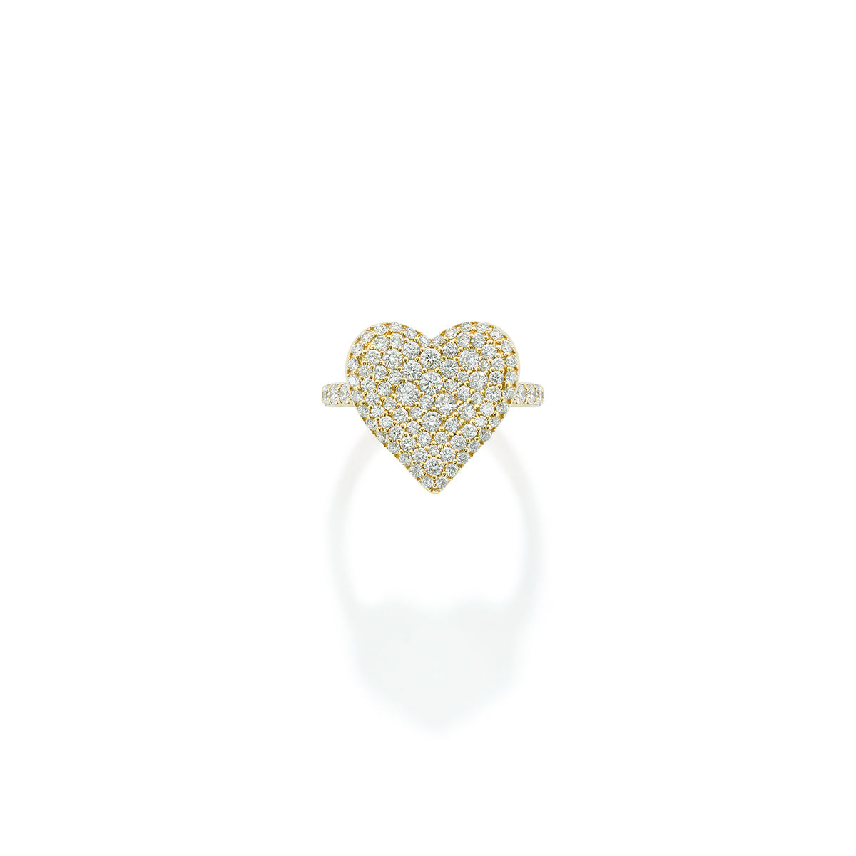 14K Fortune Pave Heart Ring