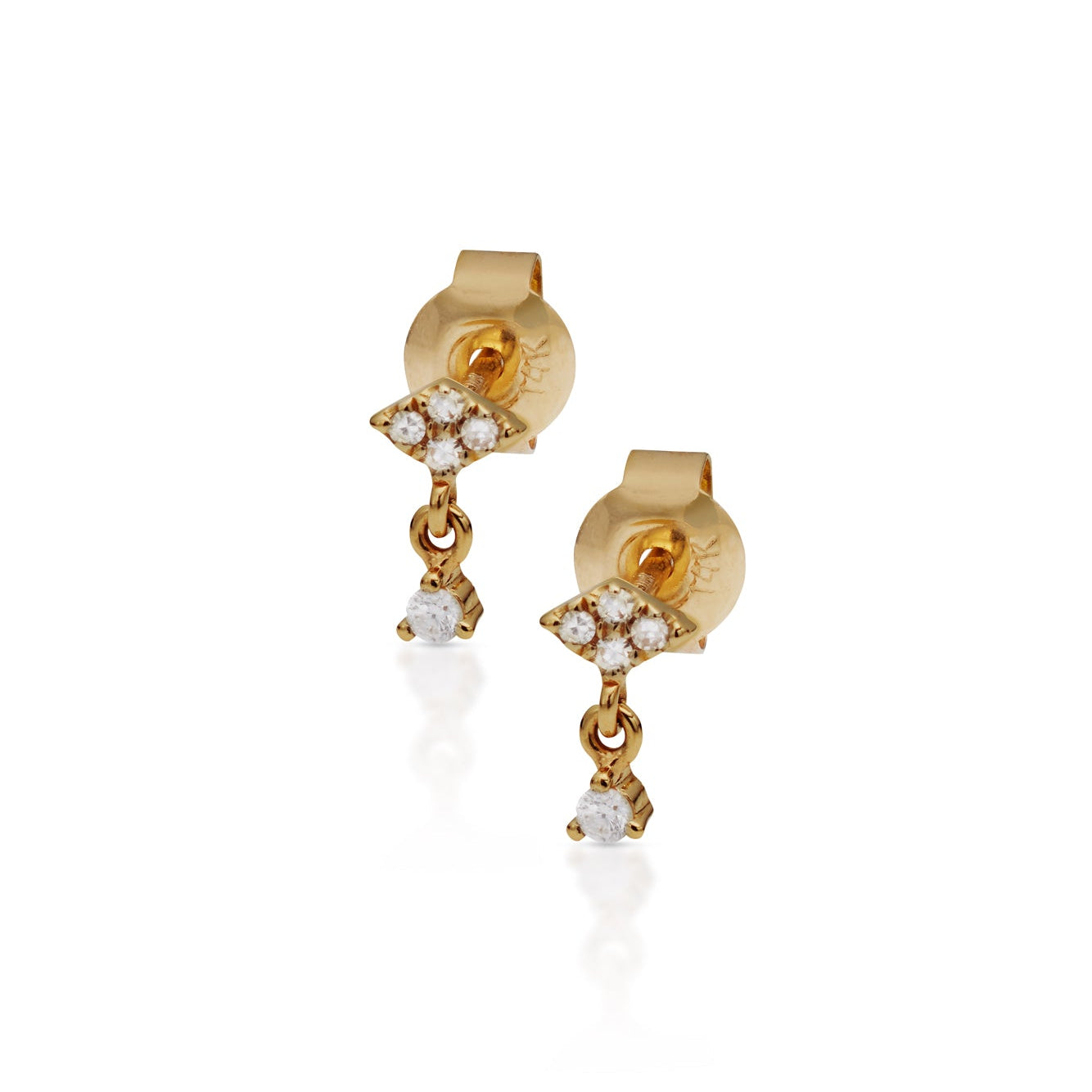 14KY Kite Stud Earrings with Souli Diamonds