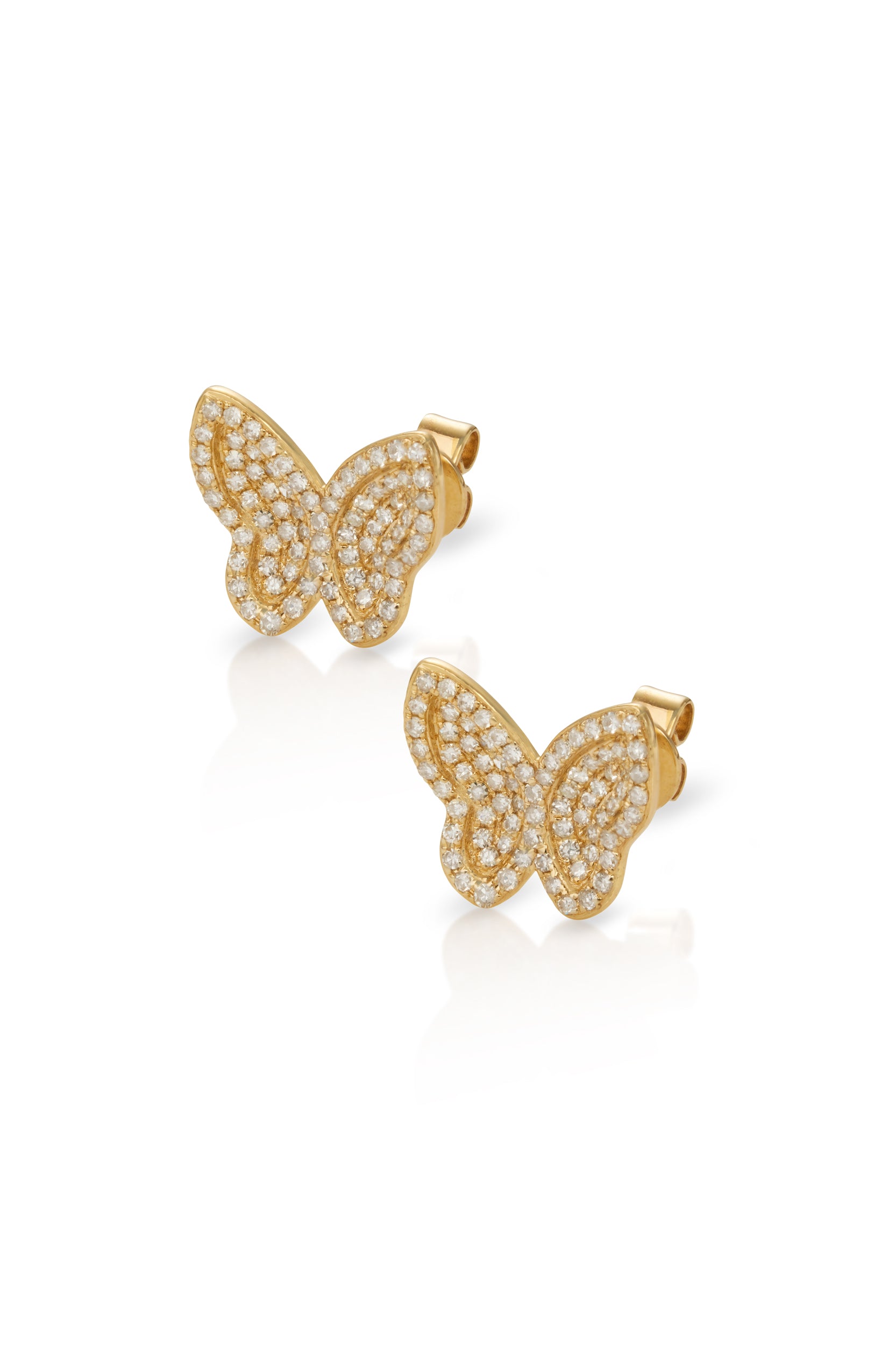 Diamond Butterfly Studs