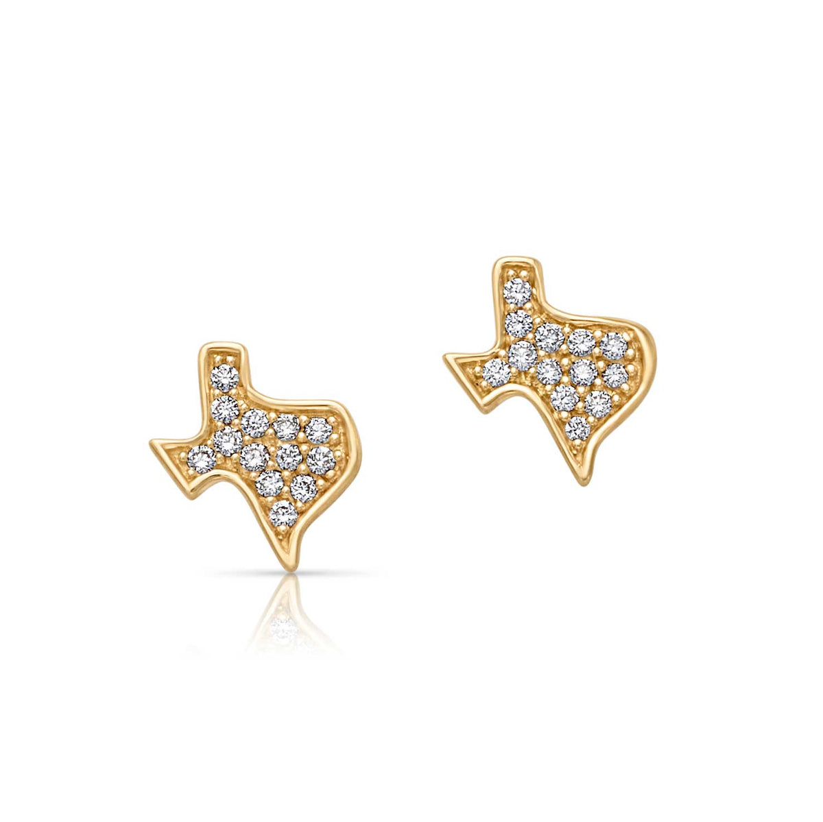 14KY Diamond Texas Studs - Sorte - Susan Saffron Jewelry