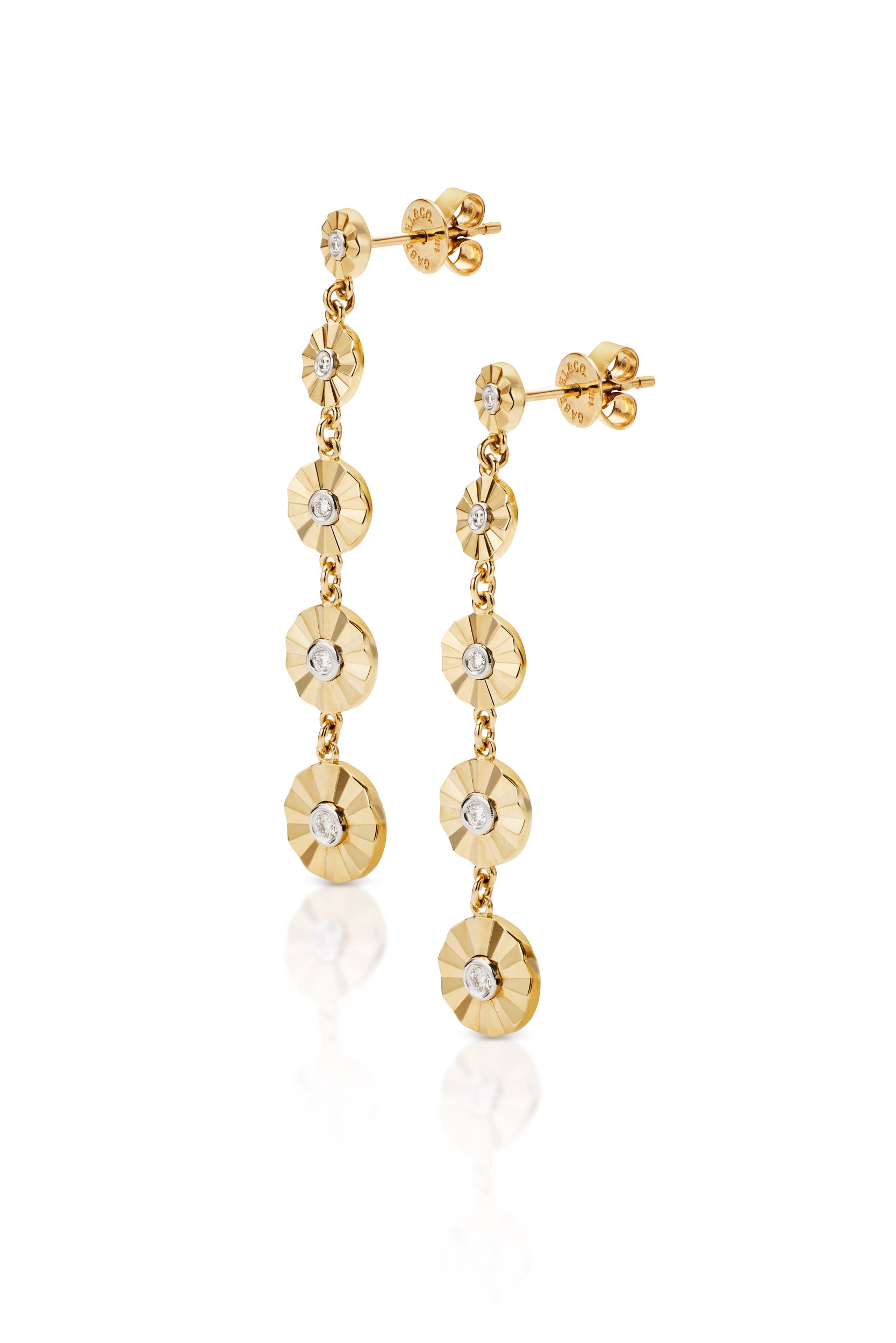 14K Diamond Station Stud Drop Susan Saffron Jewelry