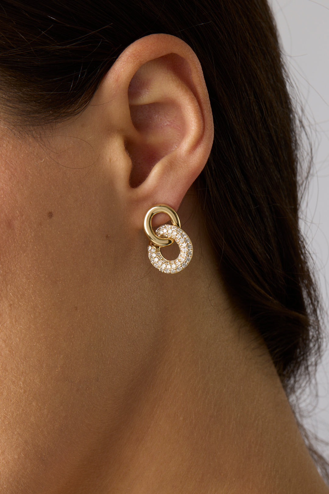 14KY Diamond Link Earrings-Earrings-Uneek-Susan Saffron Jewelry