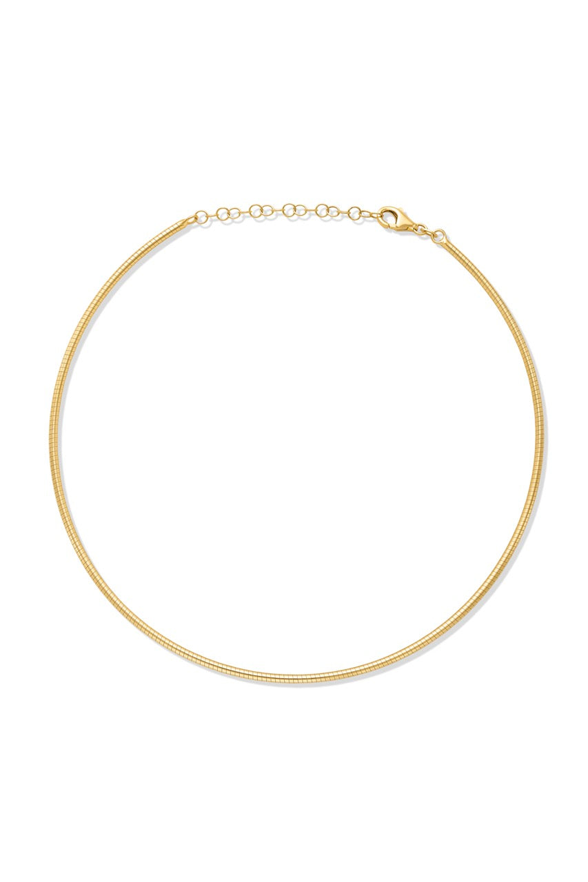 14KY 1.3mm Omega Chain-Necklaces-Saffron Jewelry-Susan Saffron Jewelry