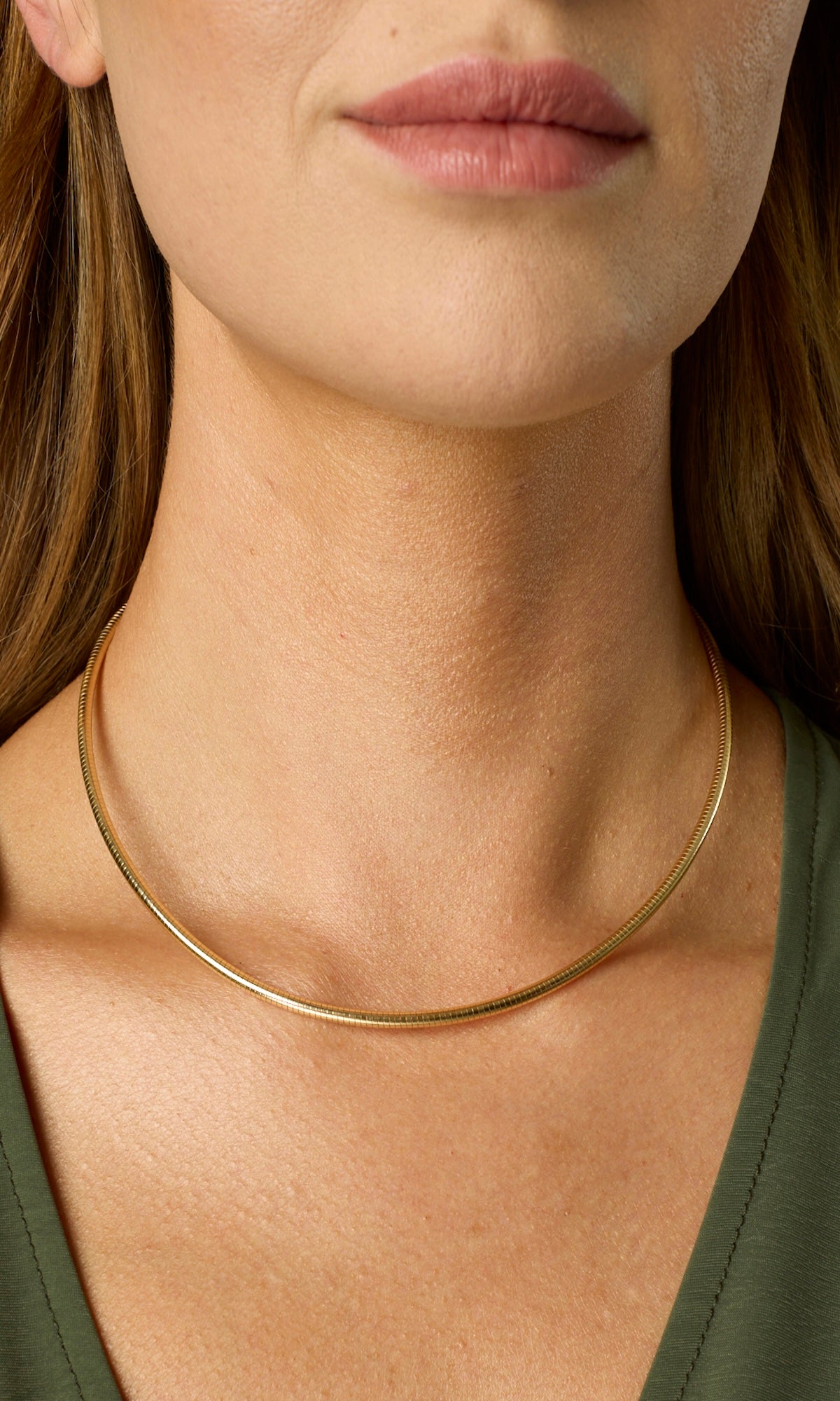 18KY 2.8mm Omega Chain-Necklaces-Trilogy-Susan Saffron Jewelry
