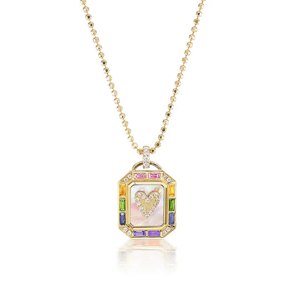 18KY Gli Amanti Mini Tarot Necklace