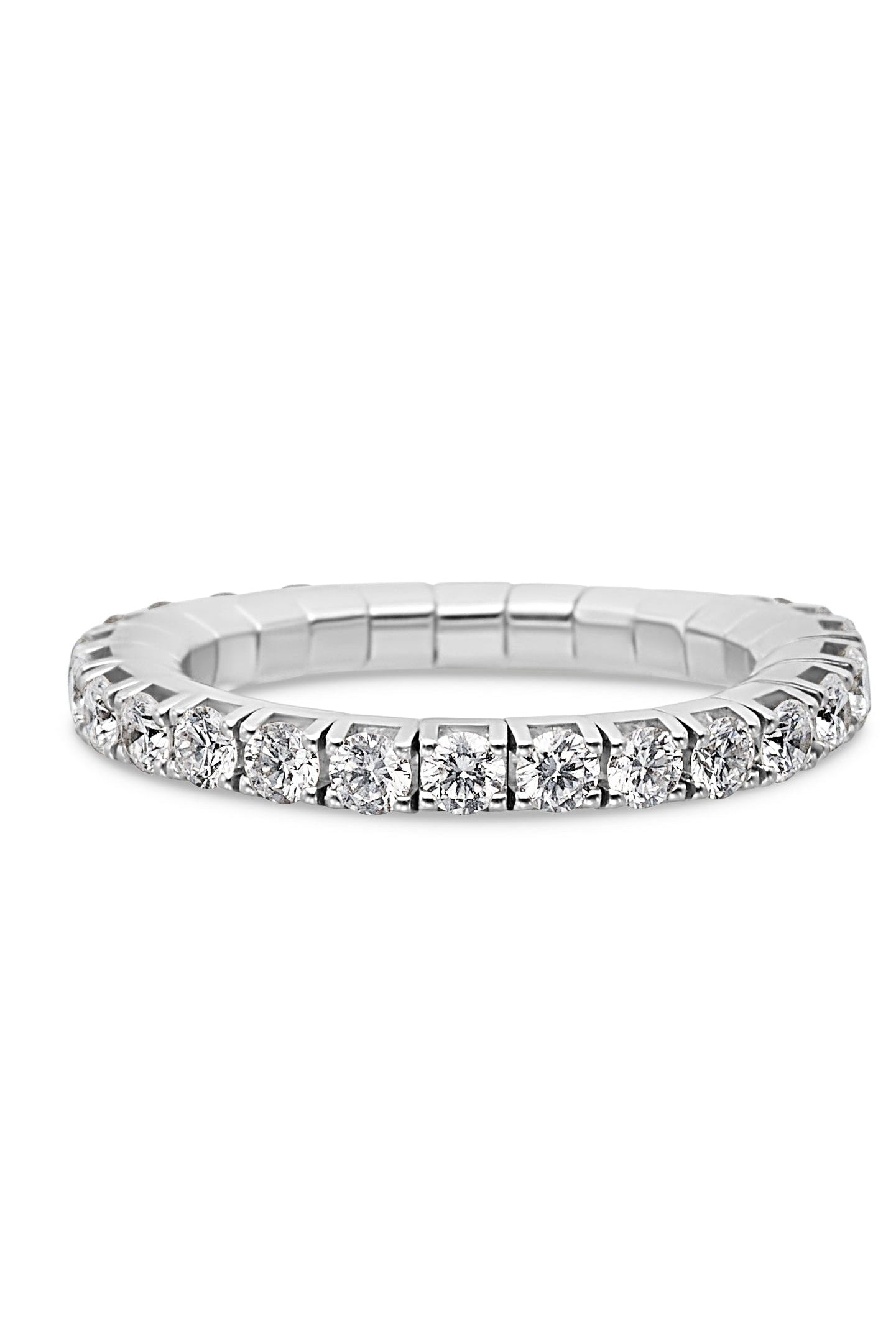 18KW Diamond Stretch Eternity Ring, 1.75 carats