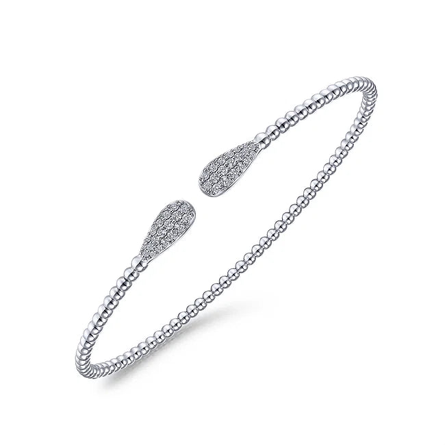 14KW Bujukan Bead Diamond Teardrops Bangle-Bracelets-Gabriel & Co.-Susan Saffron Jewelry