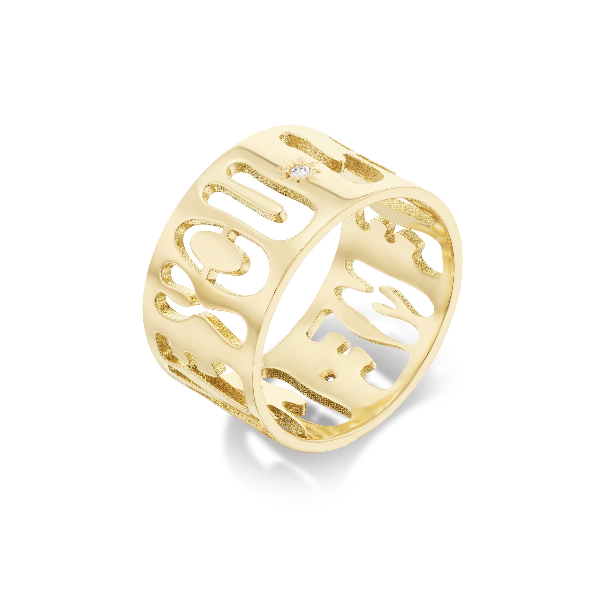 18KY F* Yes F* No Cut Out Ring