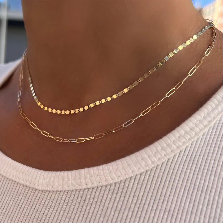 14KY 2.1mm Paper Clip Chain
