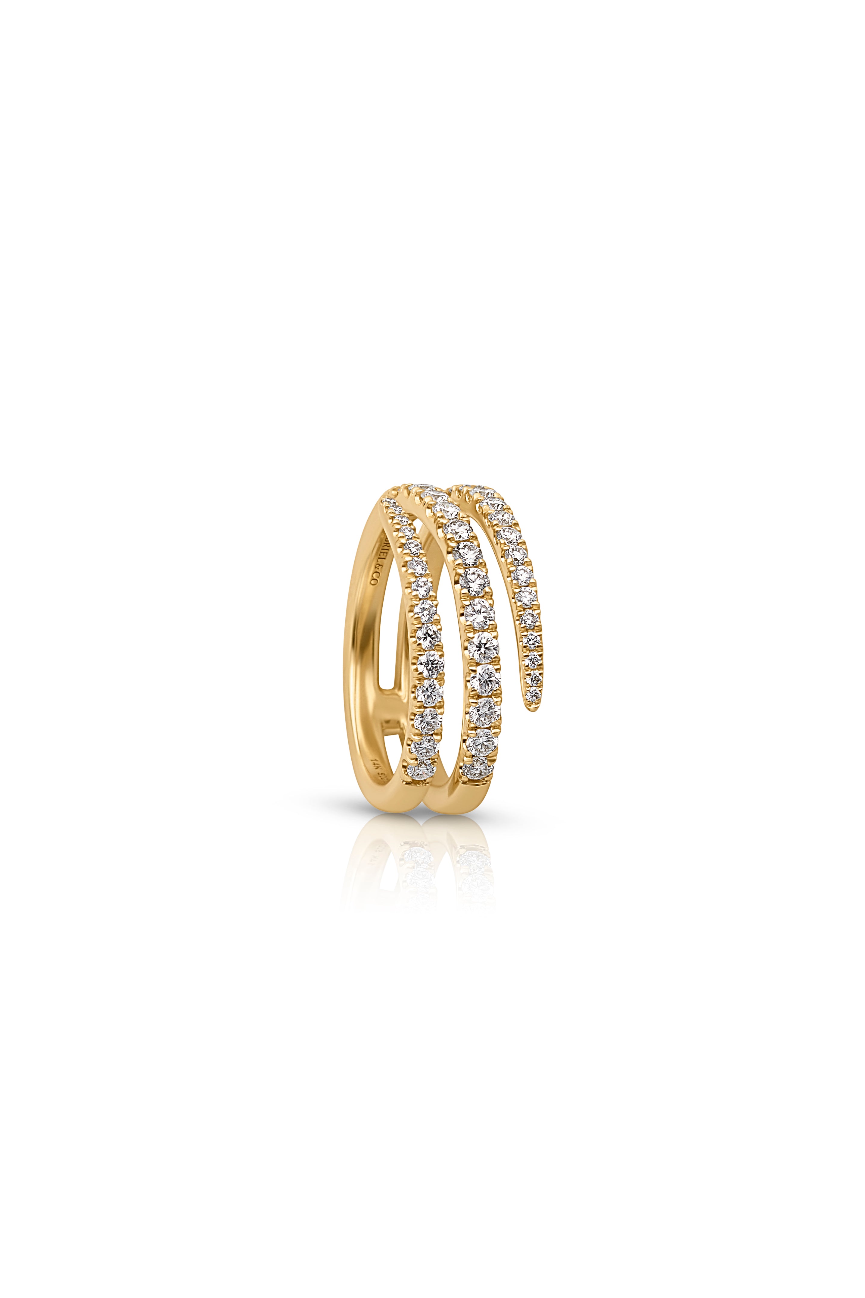 14KY Diamond Spike Wrap Ring