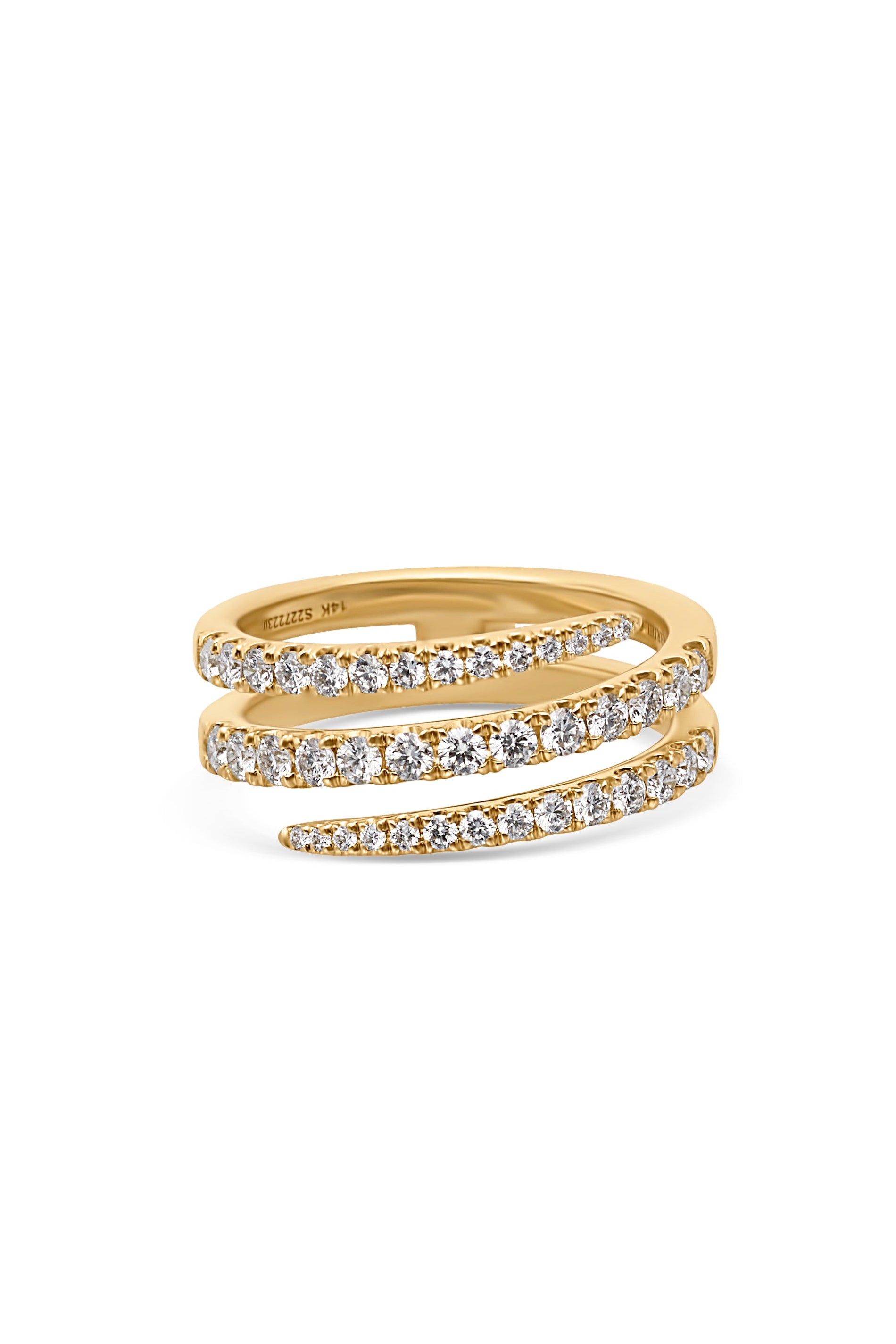 14KY Diamond Spike Wrap Ring