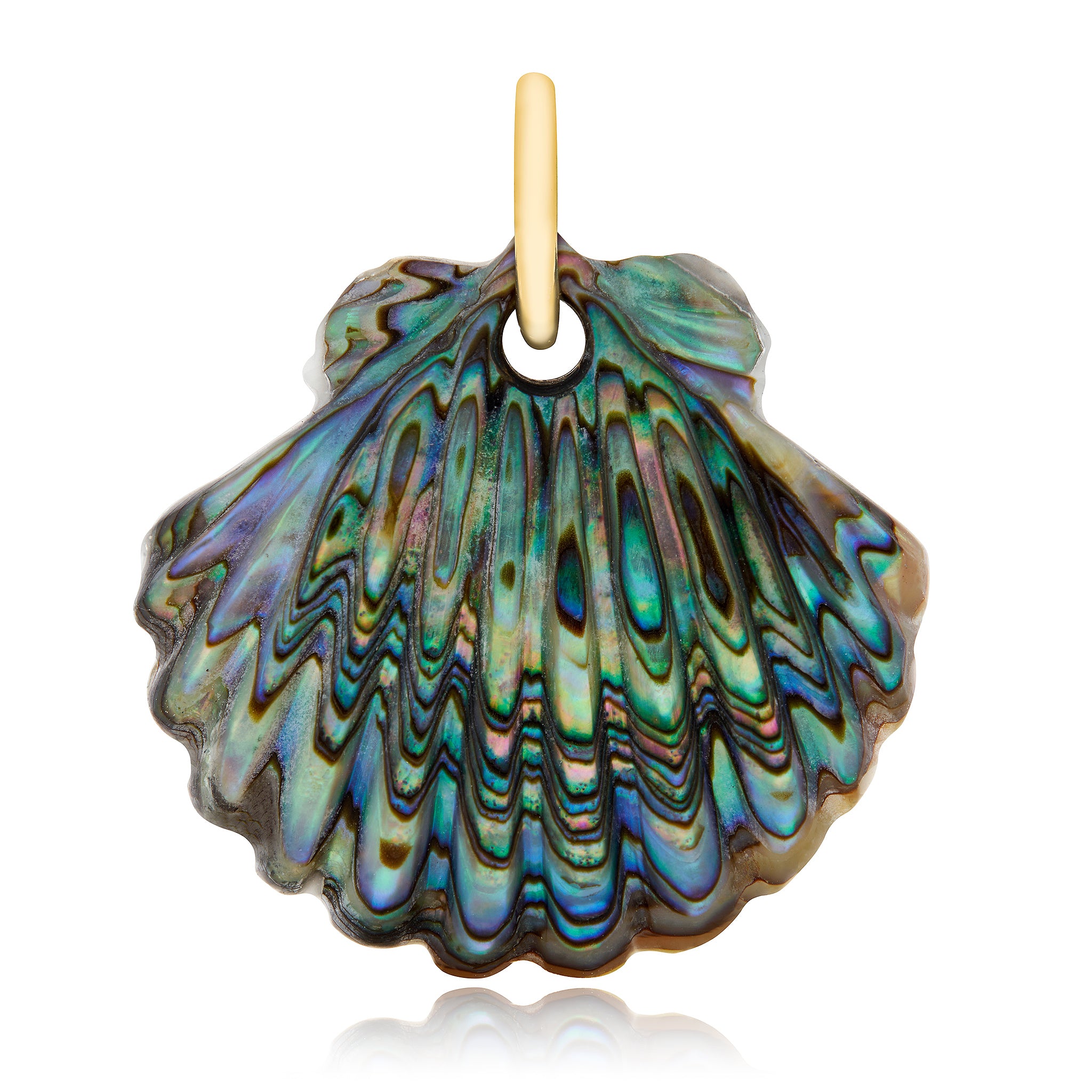 Luminescent Scallop Shell-Charms-Maura Green-Susan Saffron Jewelry