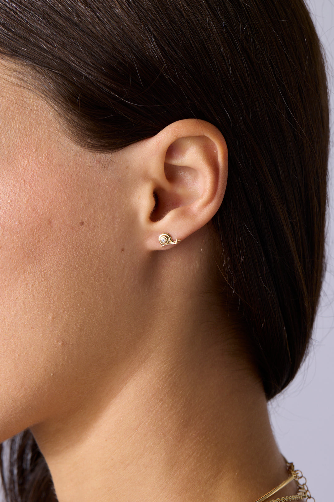 14KY Mini Snail Studs