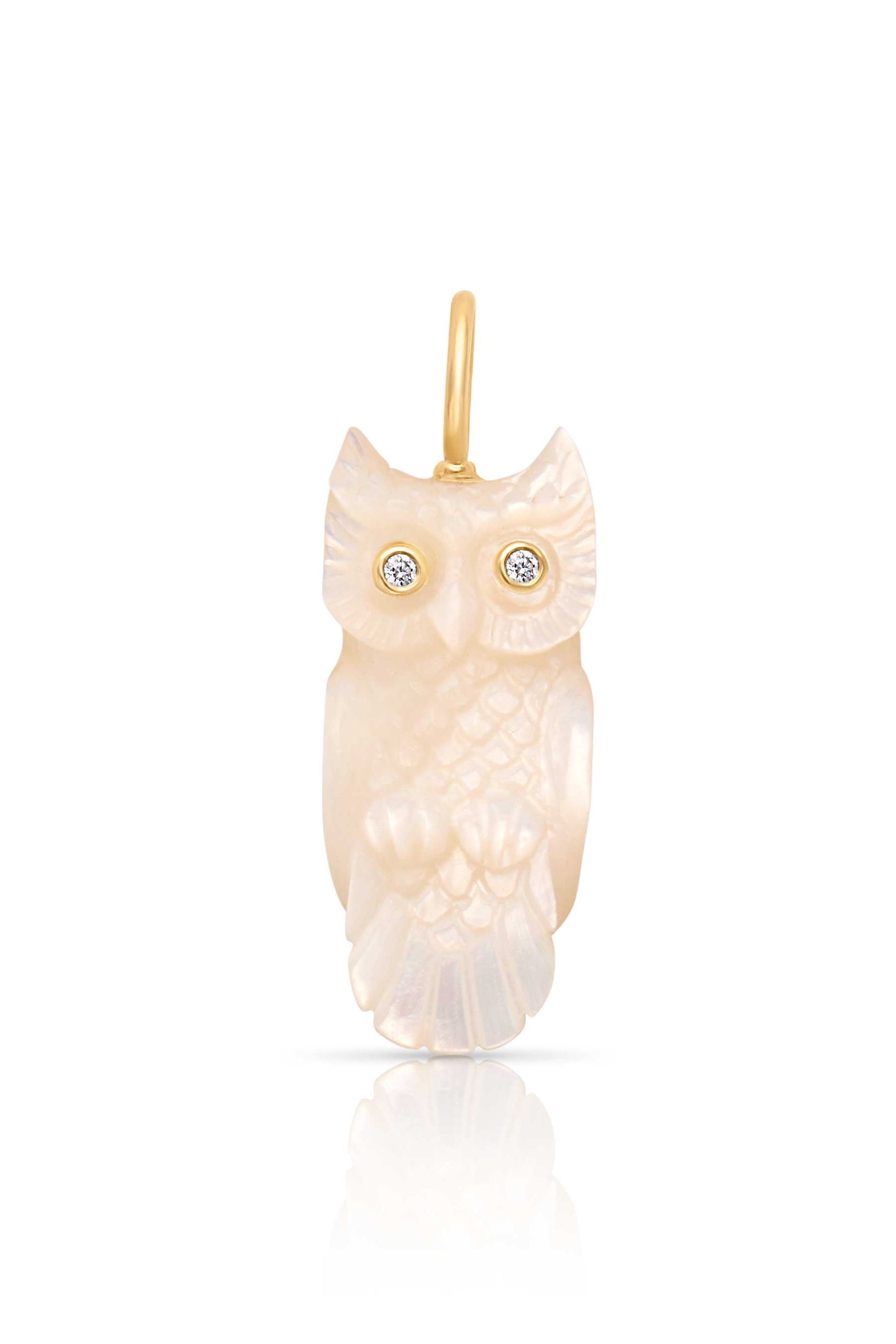 Snowy Mother Of Pearl Owl