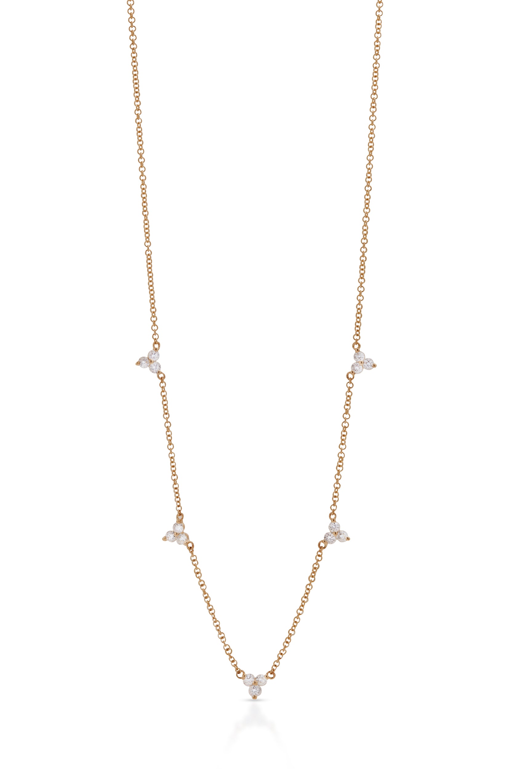14K Diamond Trio Necklace